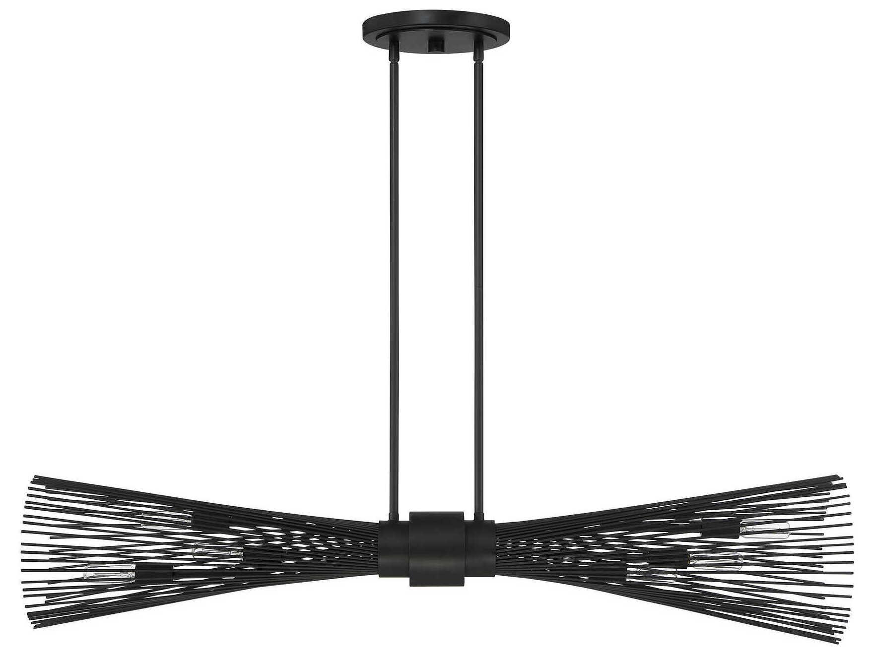 Savoy House Longfellow 6-Light Matte Black Island Pendant