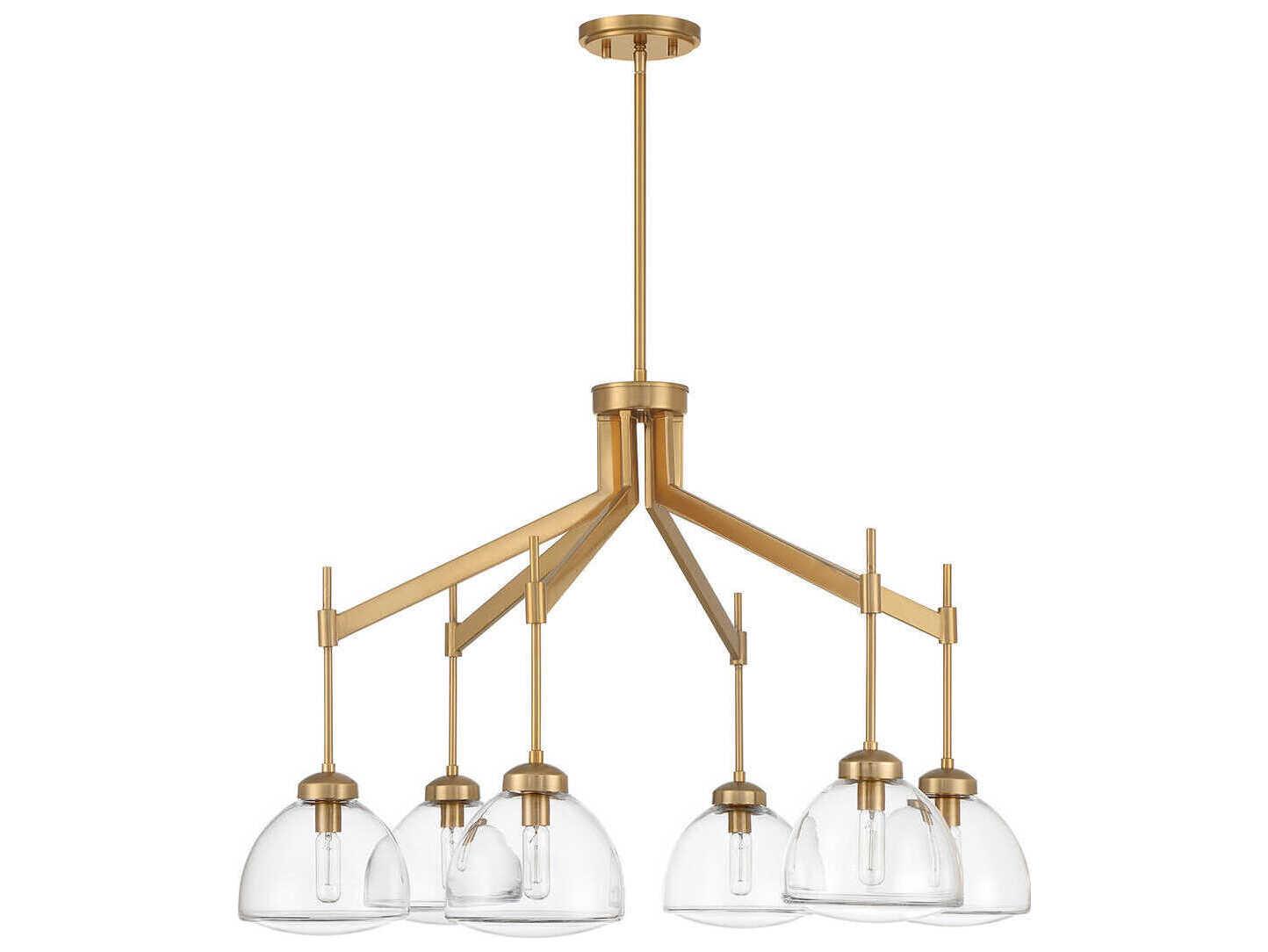 Savoy House Corbin 6-Light Warm Brass Chandelier