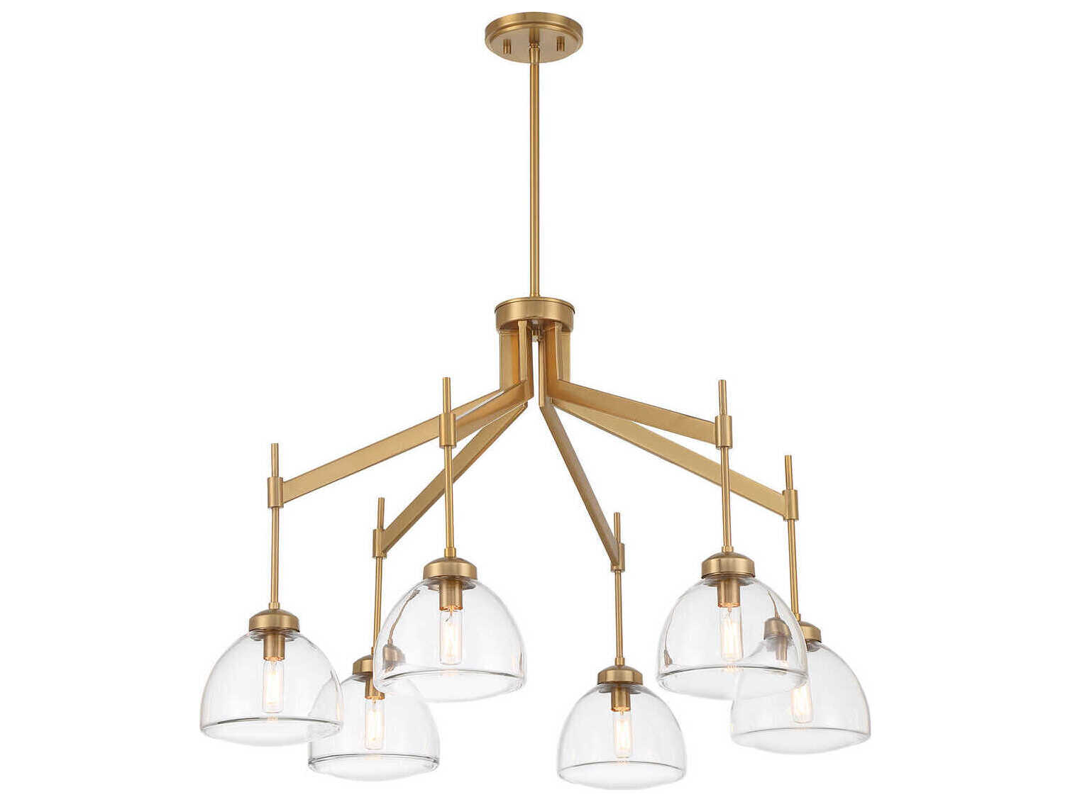 Savoy House Corbin 6-Light Warm Brass Chandelier