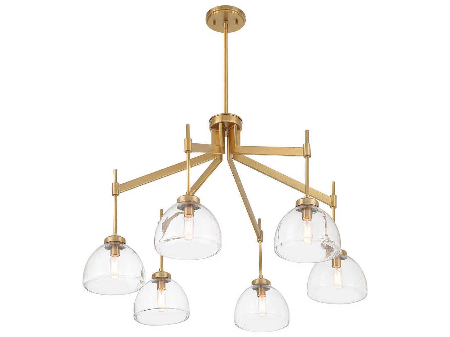 Savoy House Corbin 6-Light Warm Brass Chandelier