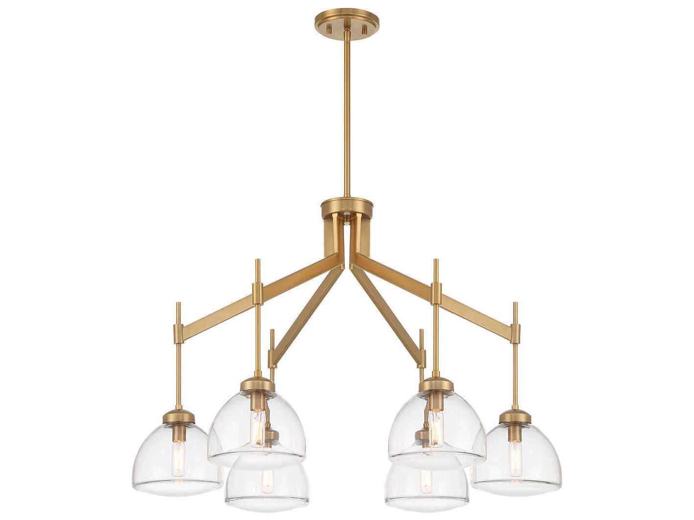 Savoy House Corbin 6-Light Warm Brass Chandelier
