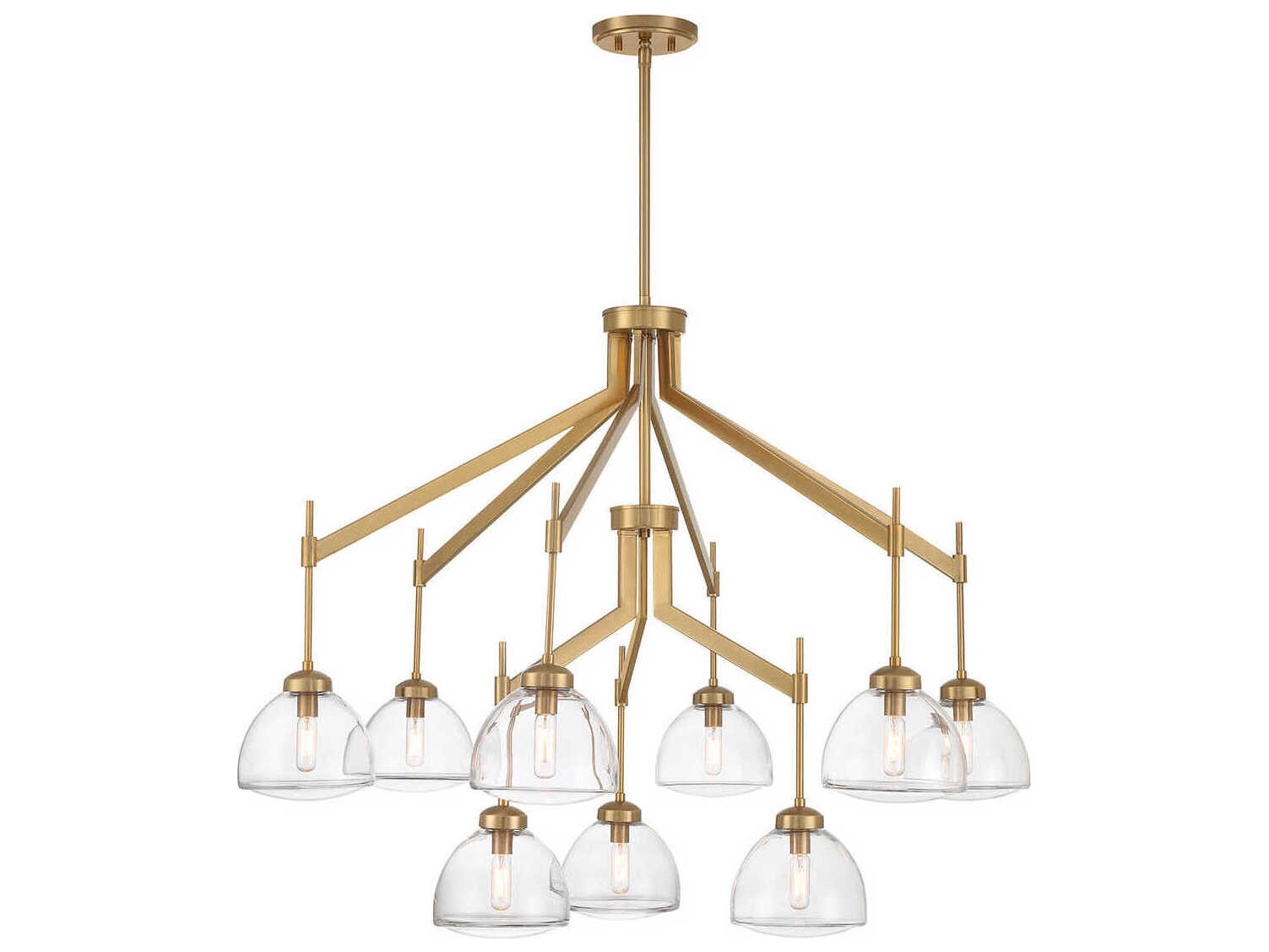 Savoy House Corbin 9-Light Warm Brass Sputnik Chandelier