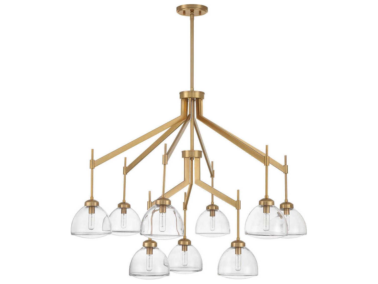 Savoy House Corbin 9-Light Warm Brass Sputnik Chandelier