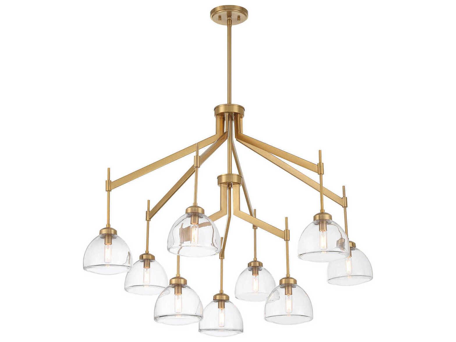 Savoy House Corbin 9-Light Warm Brass Sputnik Chandelier