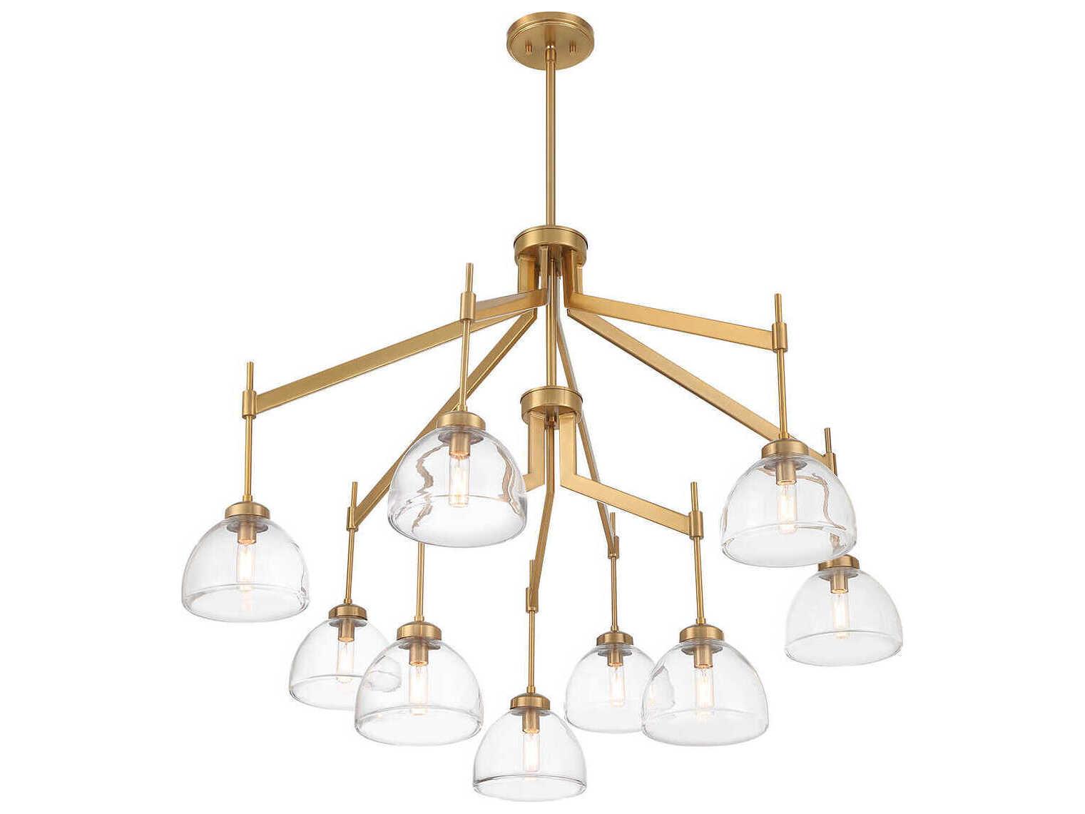 Savoy House Corbin 9-Light Warm Brass Sputnik Chandelier