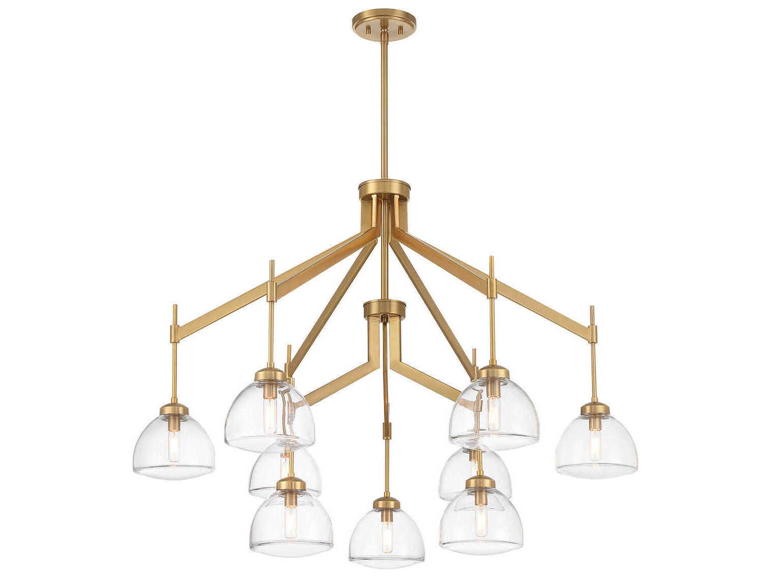 Savoy House Corbin 9-Light Warm Brass Sputnik Chandelier