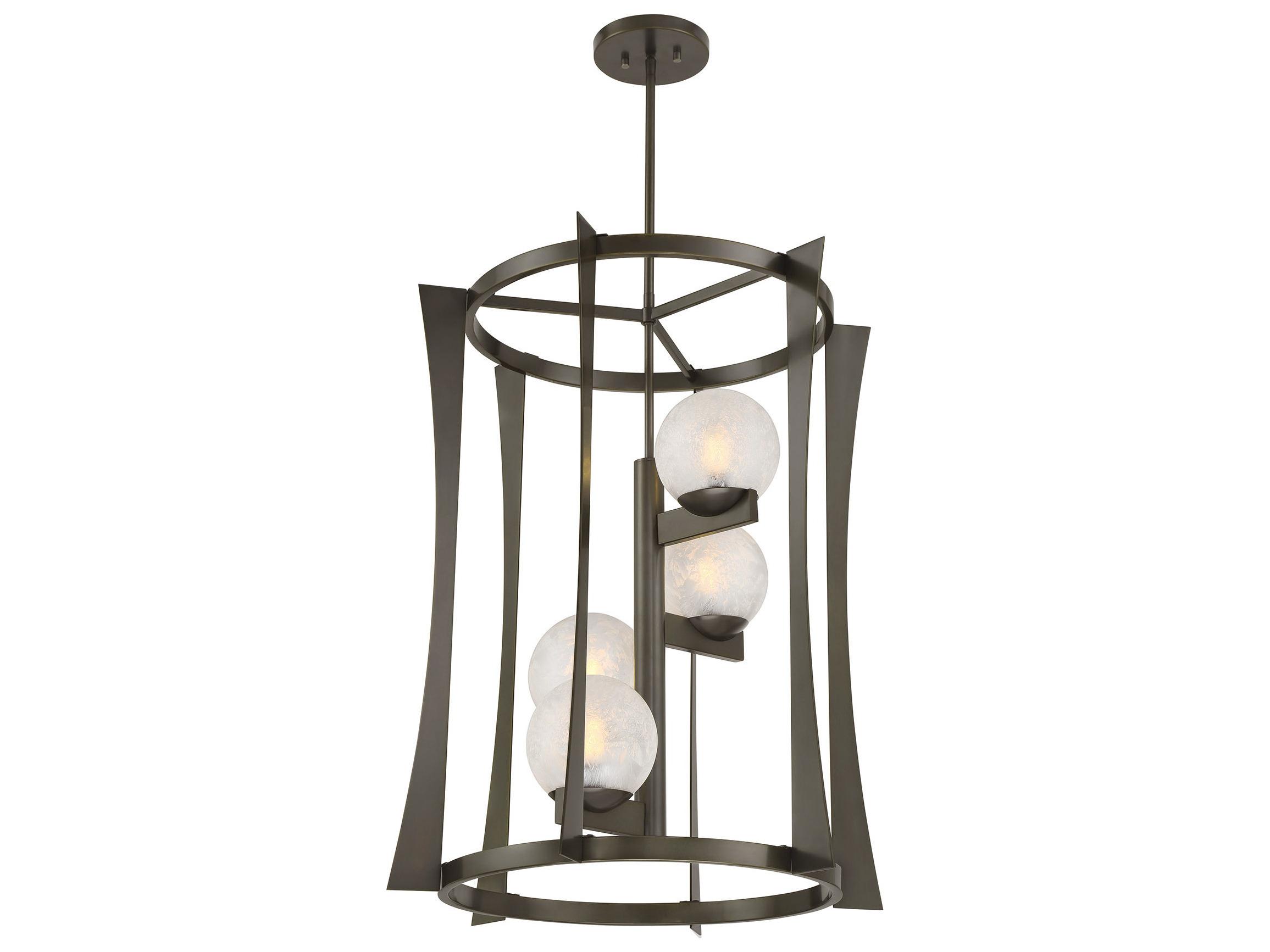 Savoy House Darien 4-Light Mediterranean Bronze Globe Tiered Pendant