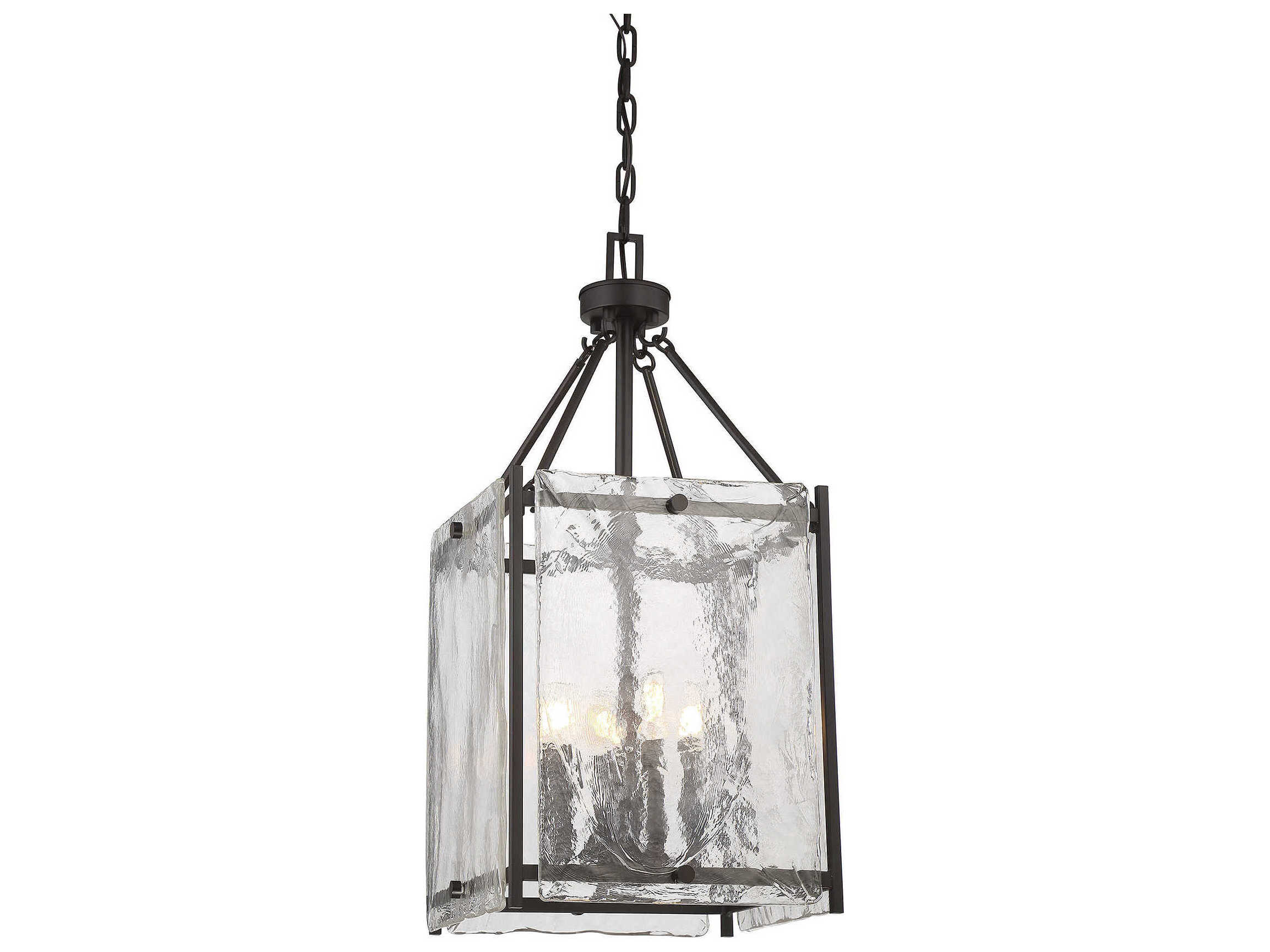 Savoy House Glenwood 4-Light English Bronze Glass Chandelier