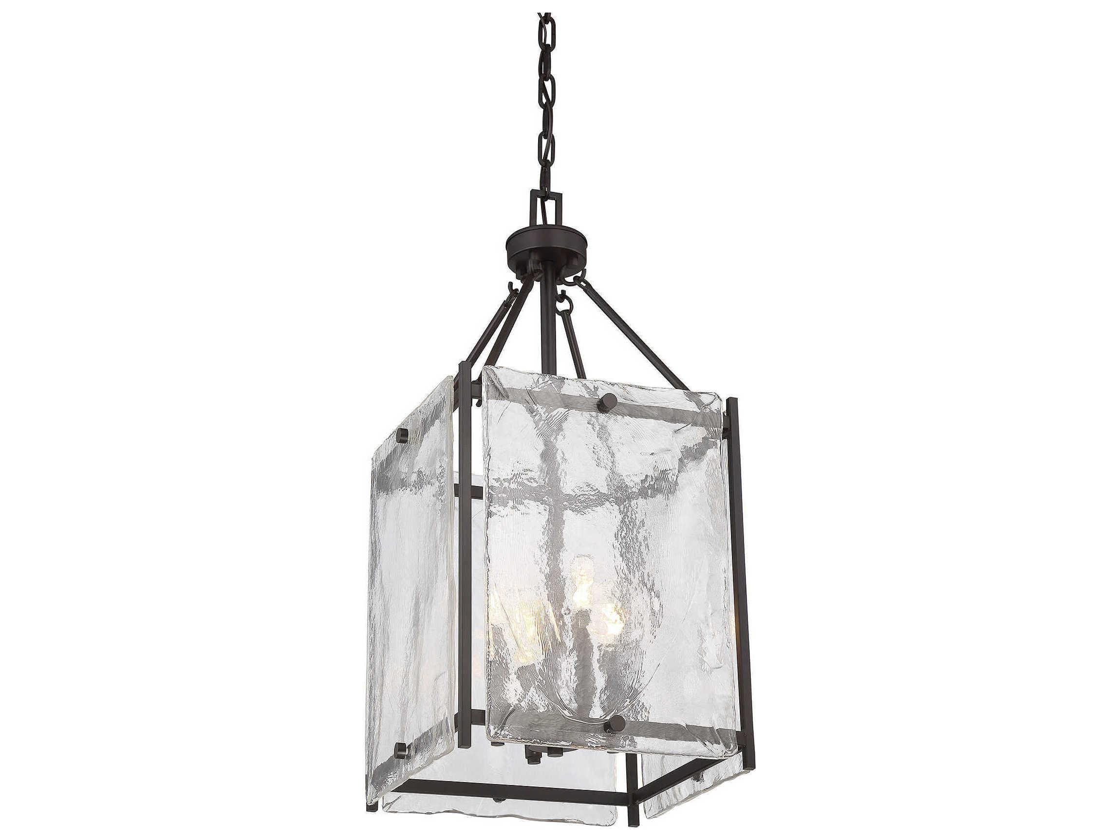 Savoy House Glenwood 4-Light English Bronze Glass Chandelier