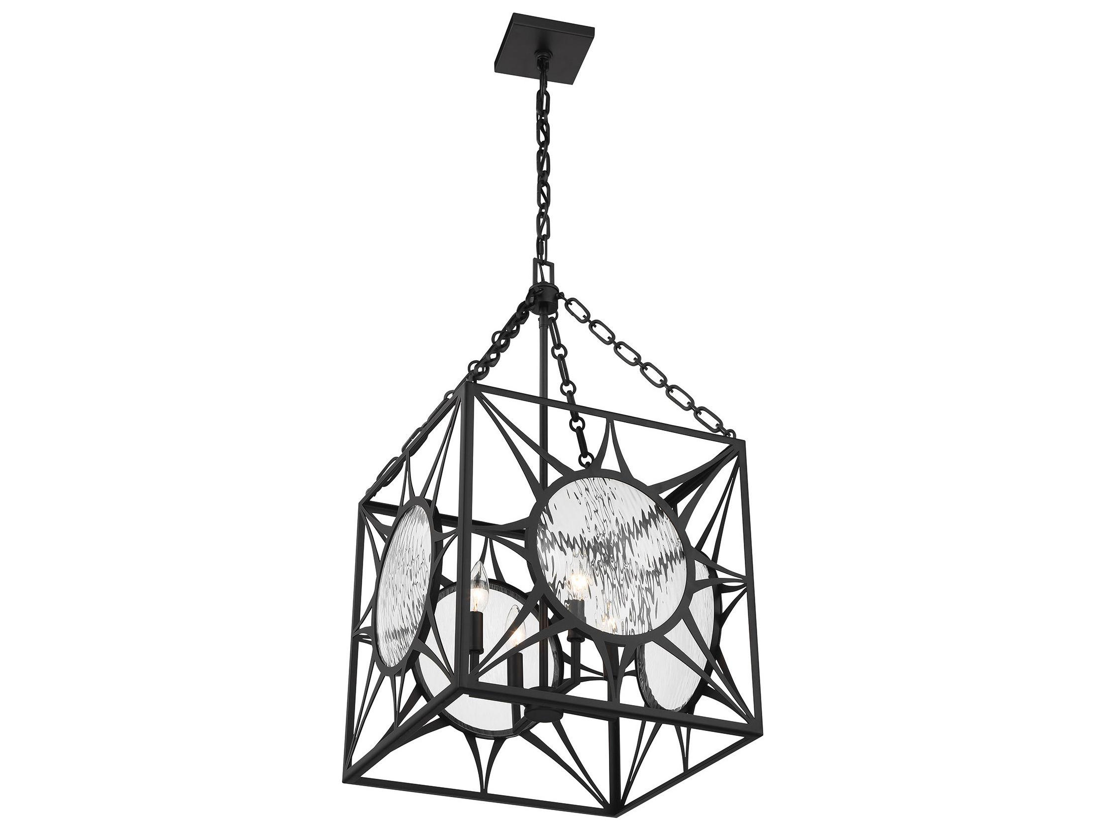 Savoy House Balfour 4-Light Matte Black Geometric Pendant