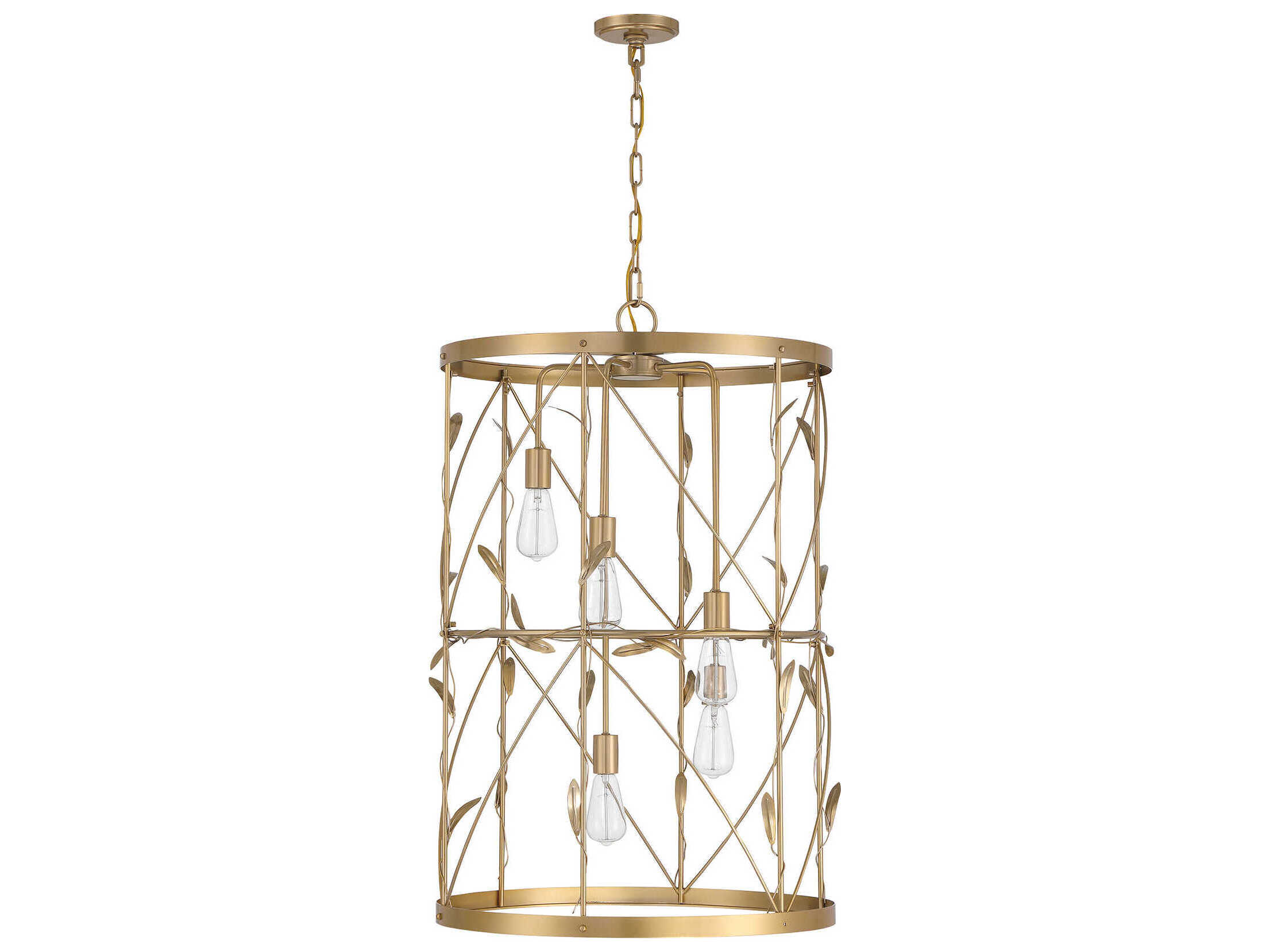 Savoy House Lexington 5-Light Burnished Brass Cylinder Pendant