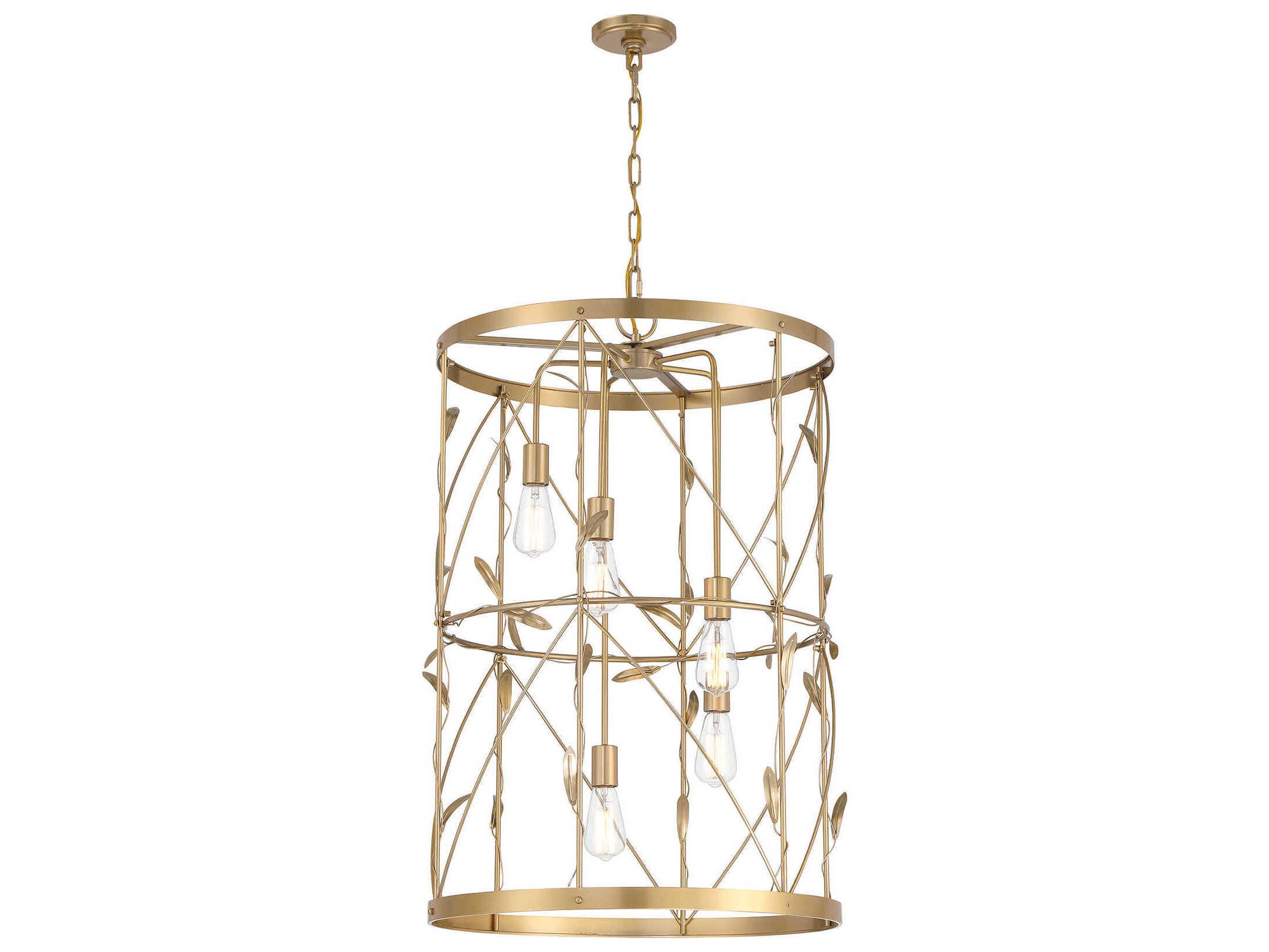 Savoy House Lexington 5-Light Burnished Brass Cylinder Pendant