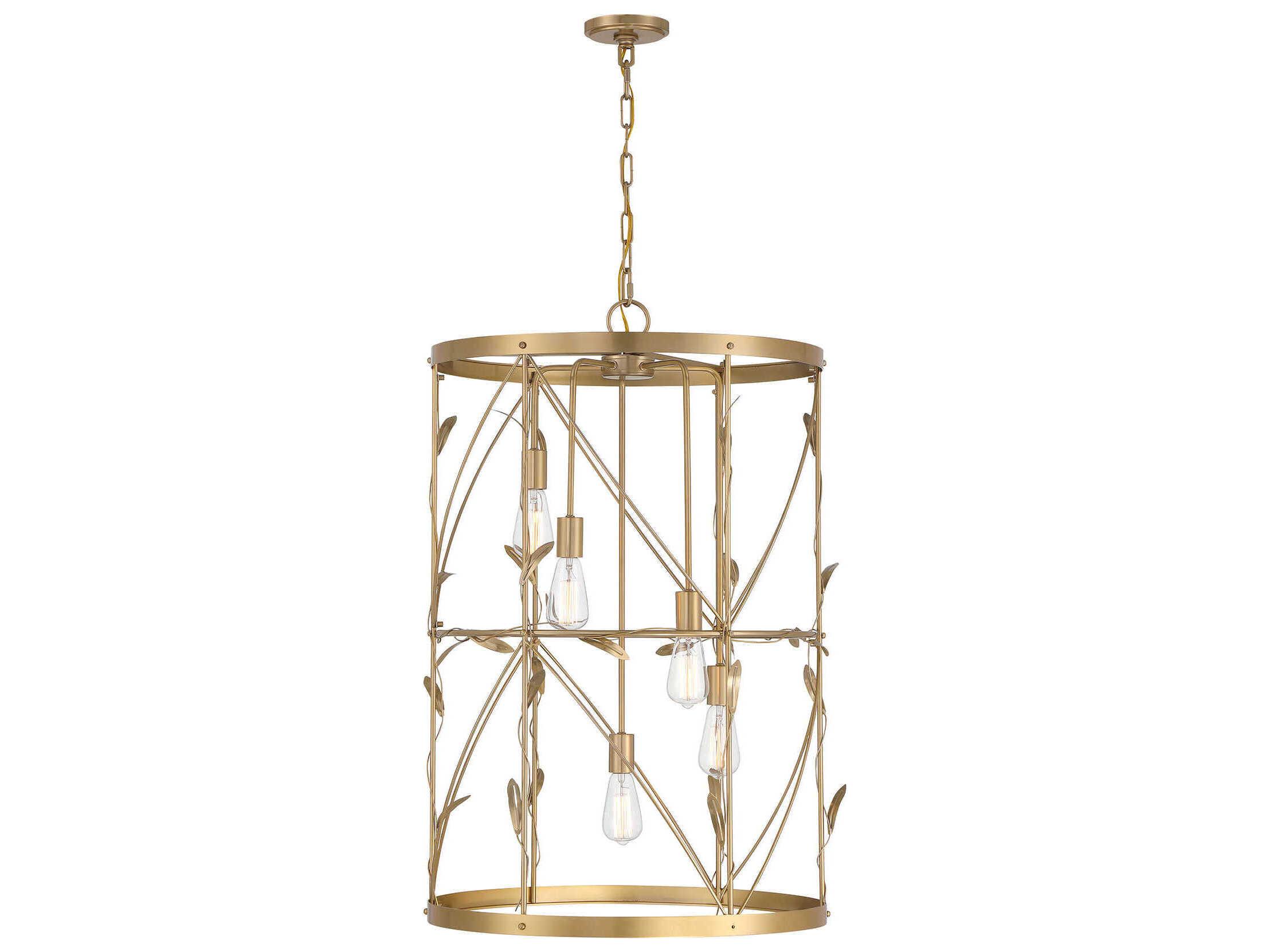 Savoy House Lexington 5-Light Burnished Brass Cylinder Pendant