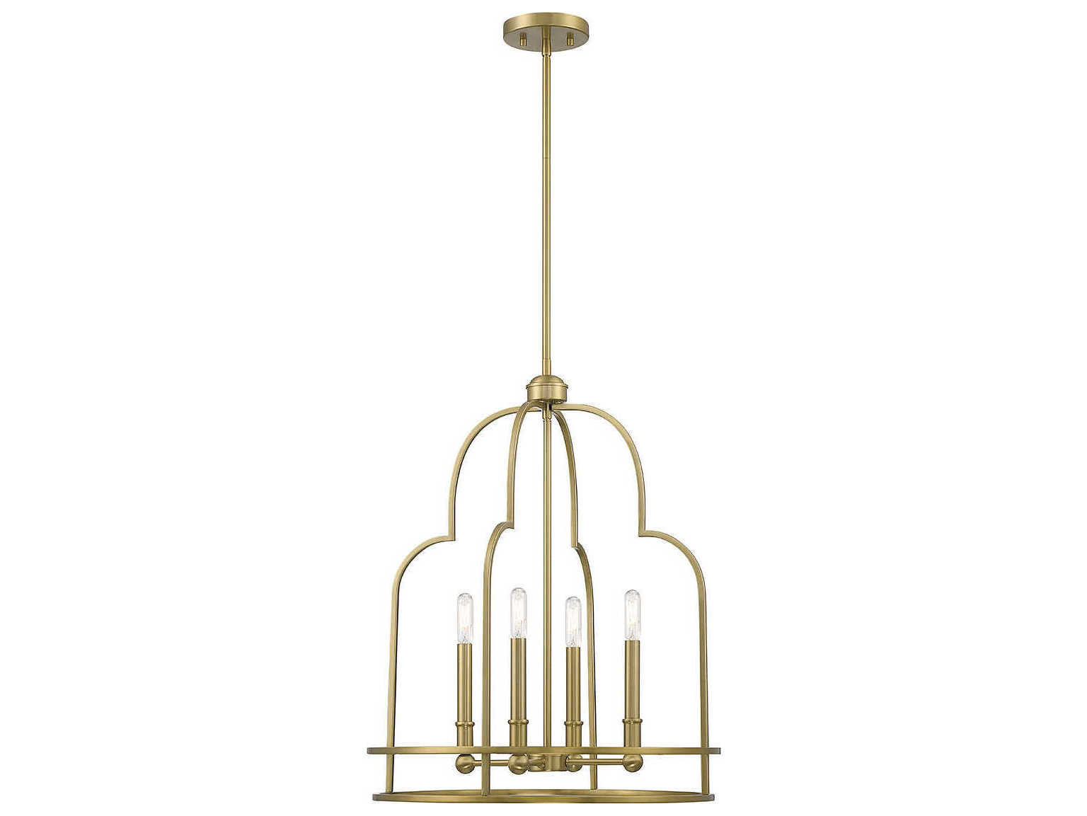 Savoy House Diplomat 4-Light Warm Brass Chandelier