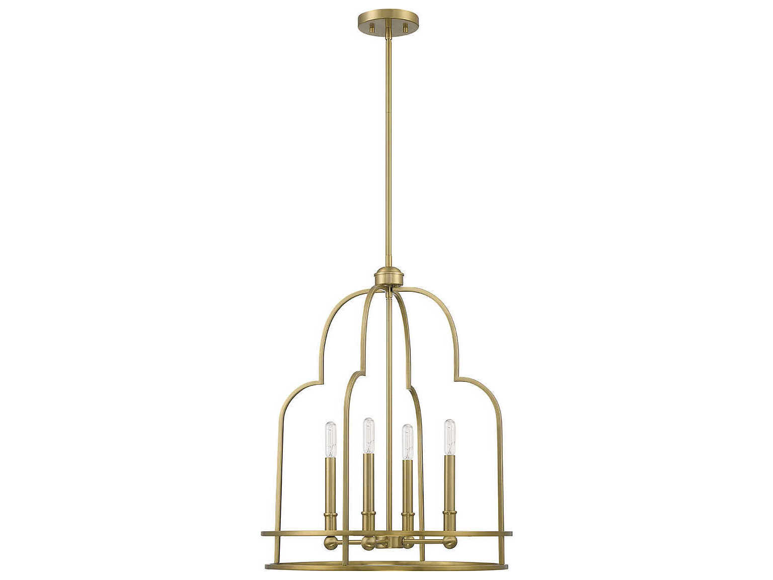 Savoy House Diplomat 4-Light Warm Brass Chandelier