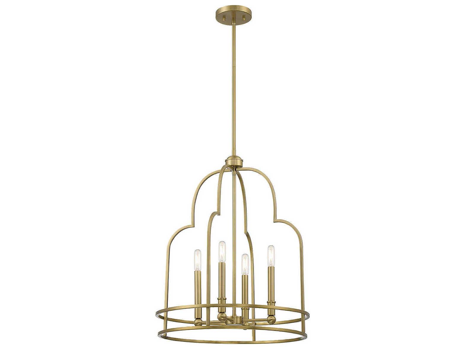 Savoy House Diplomat 4-Light Warm Brass Chandelier