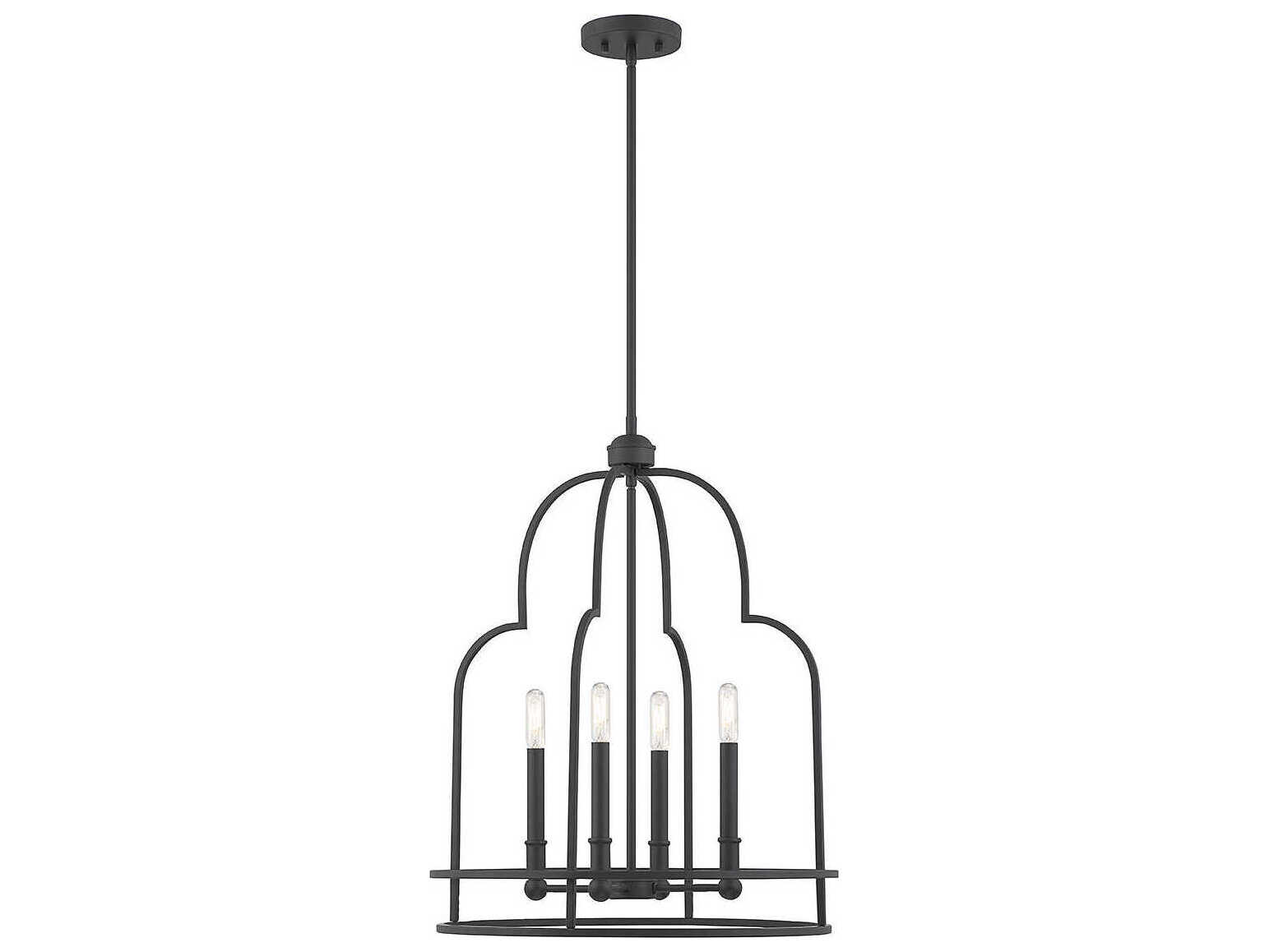 Savoy House Diplomat 4-Light Matte Black Chandelier