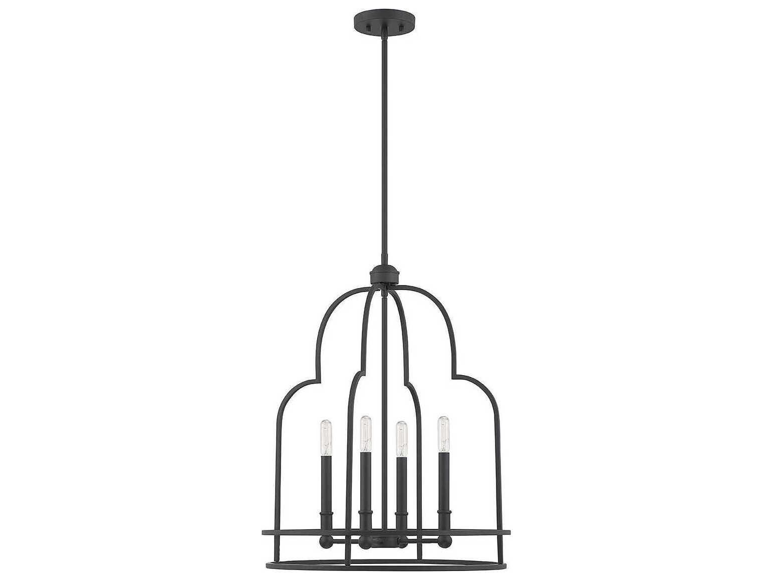 Savoy House Diplomat 4-Light Matte Black Chandelier