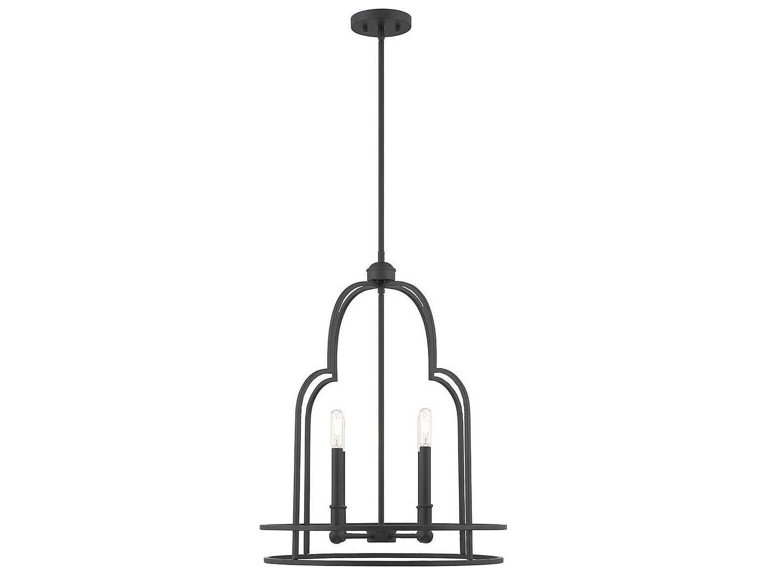 Savoy House Diplomat 4-Light Matte Black Chandelier