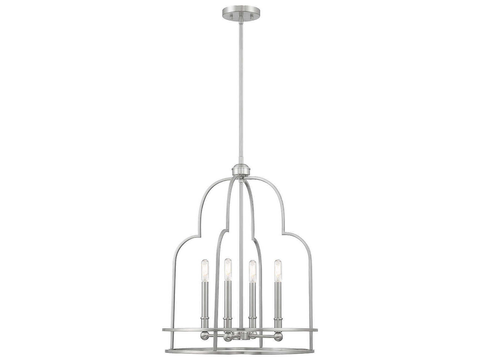 Savoy House Diplomat 4-Light Satin Nickel Chandelier