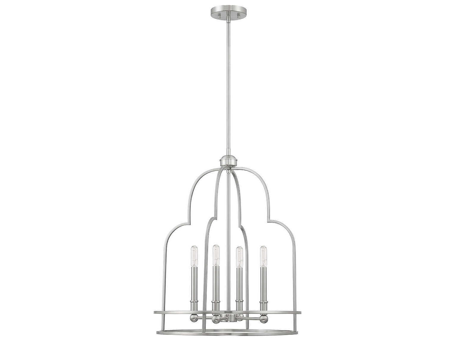 Savoy House Diplomat 4-Light Satin Nickel Chandelier