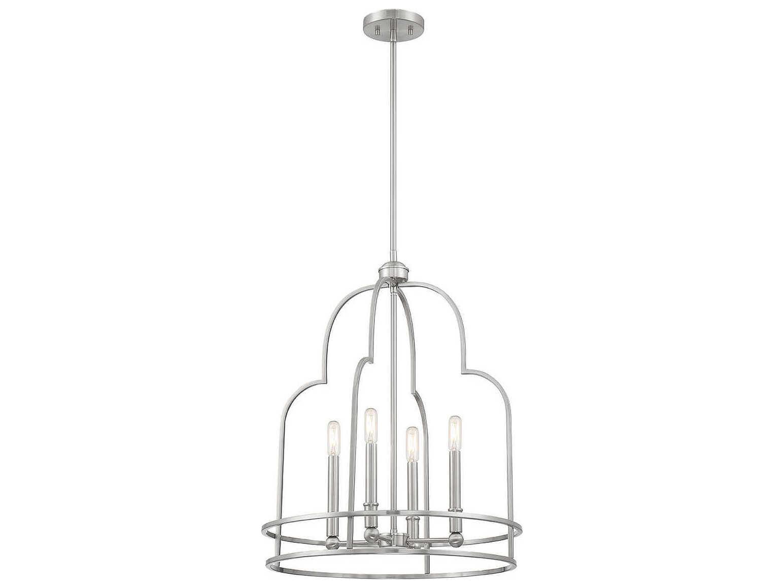 Savoy House Diplomat 4-Light Satin Nickel Chandelier