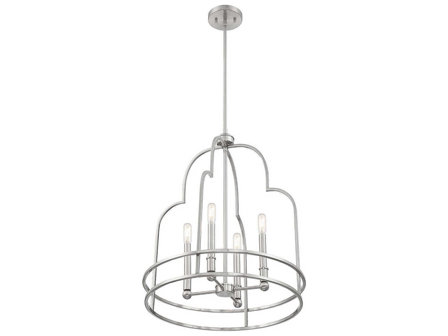Savoy House Diplomat 4-Light Satin Nickel Chandelier