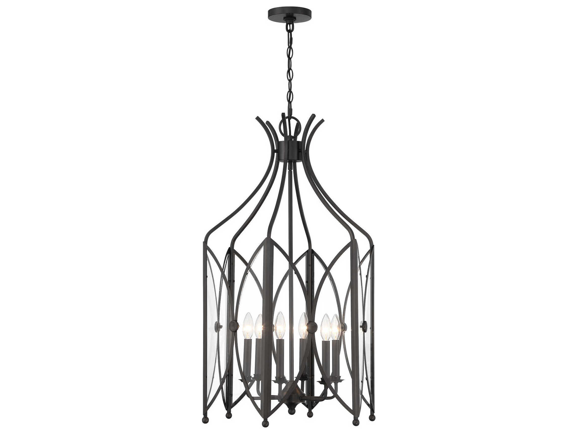 Savoy House Enclave 6-Light Black Tourmaline Pendant