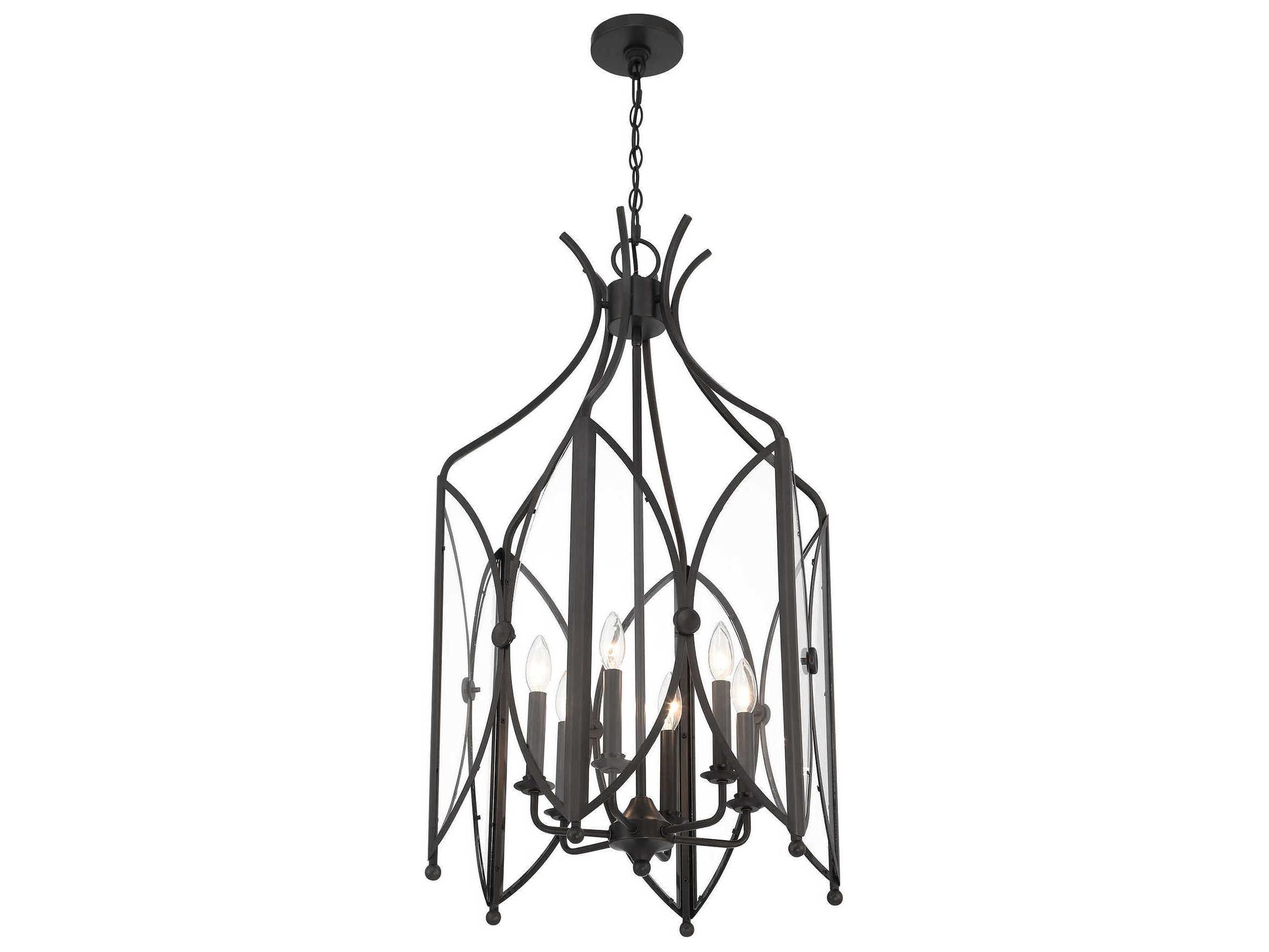 Savoy House Enclave 6-Light Black Tourmaline Pendant