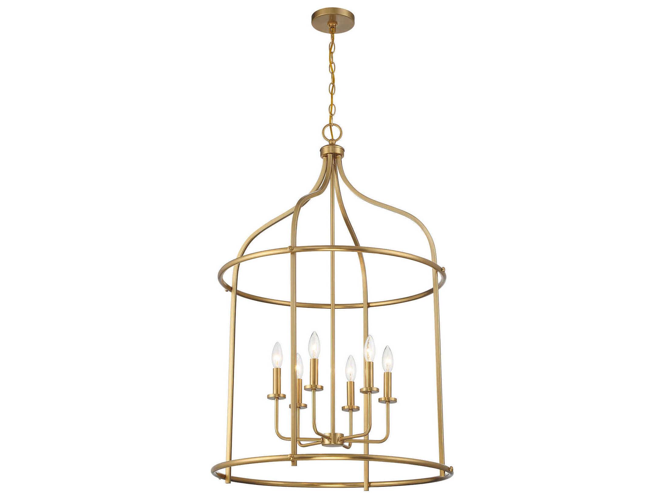 Savoy House Brookstone 6-Light Warm Brass Pendant