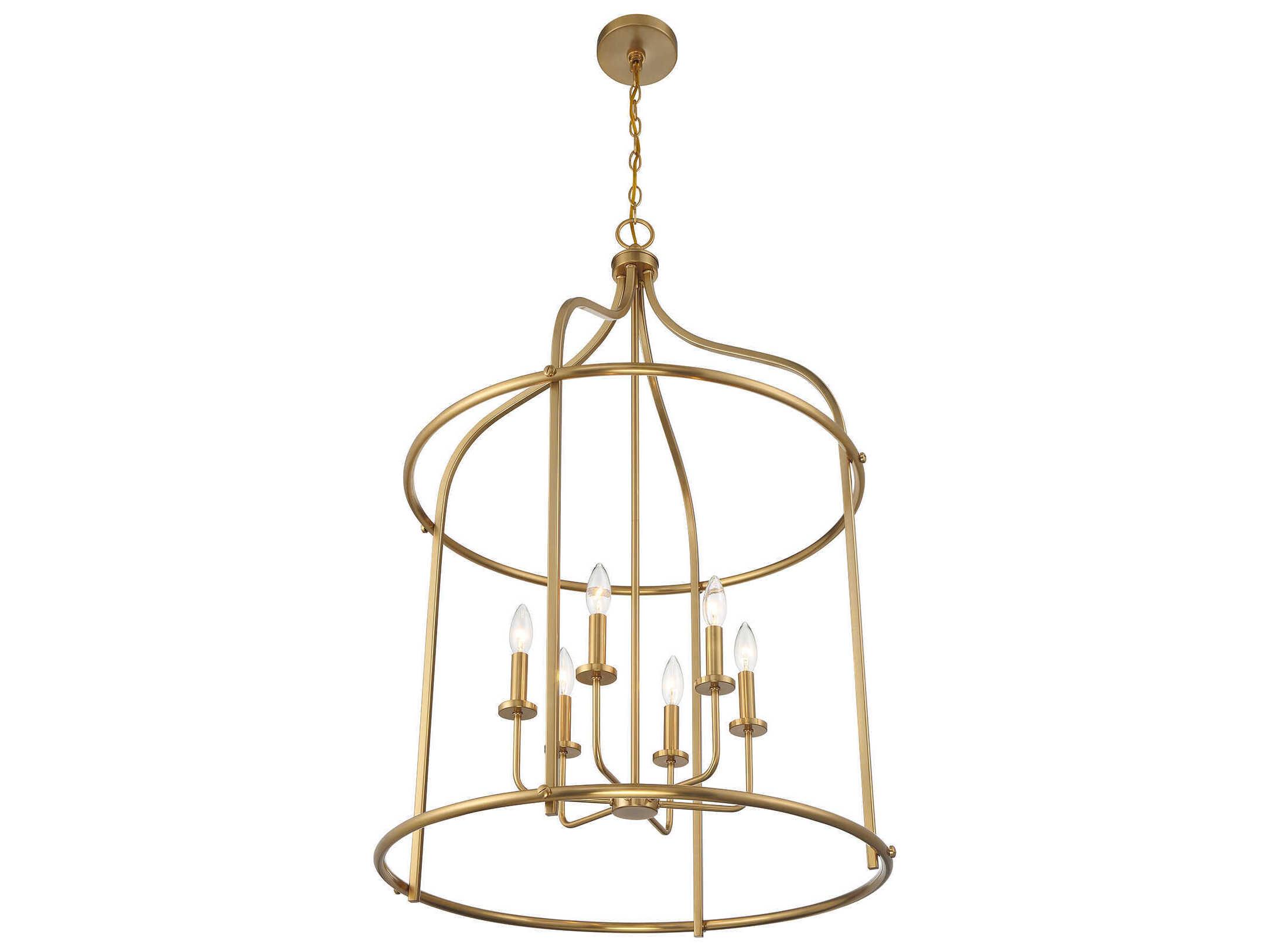 Savoy House Brookstone 6-Light Warm Brass Pendant