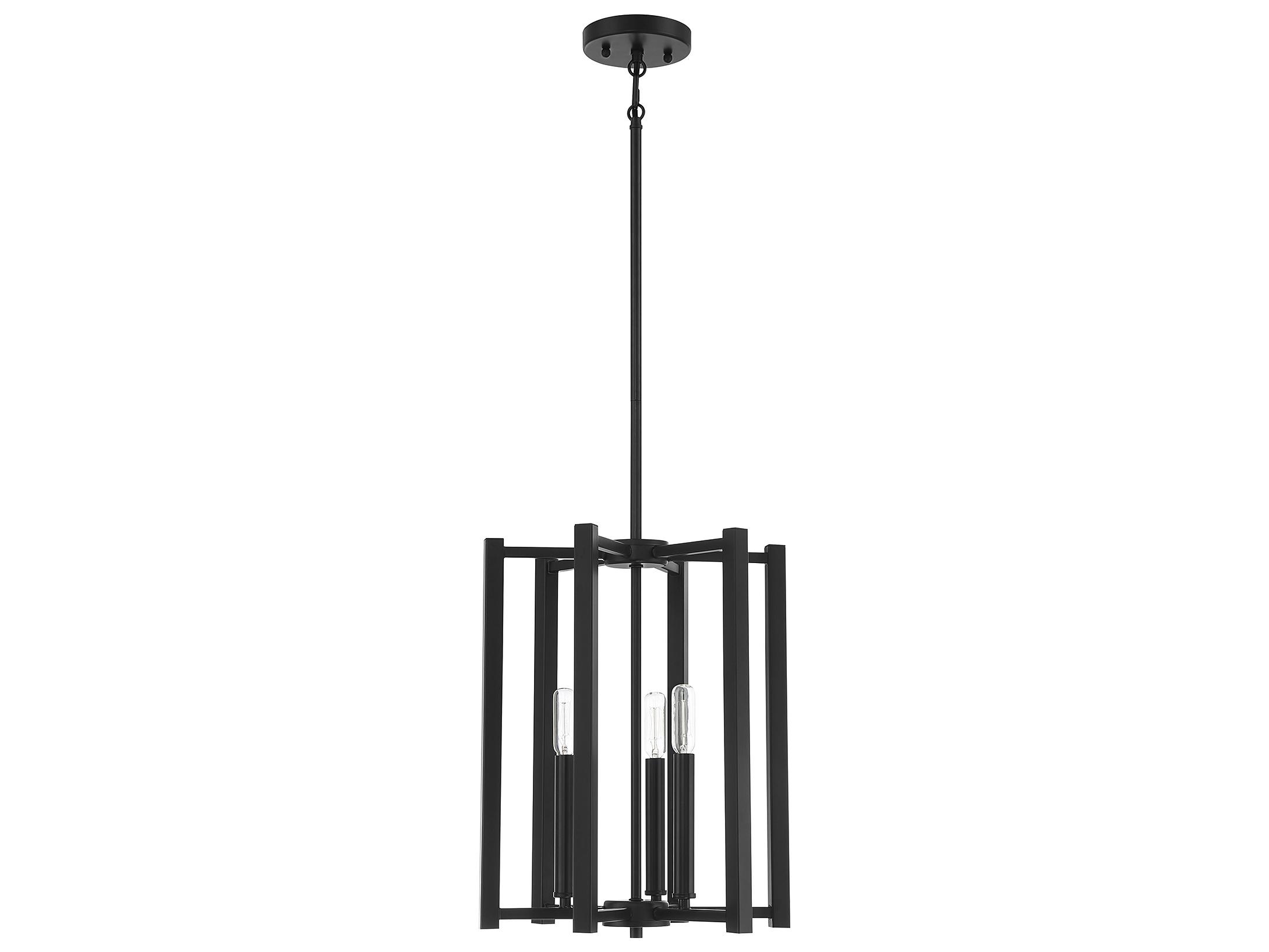 Savoy House Benson 3-Light Matte Black Mini Pendant