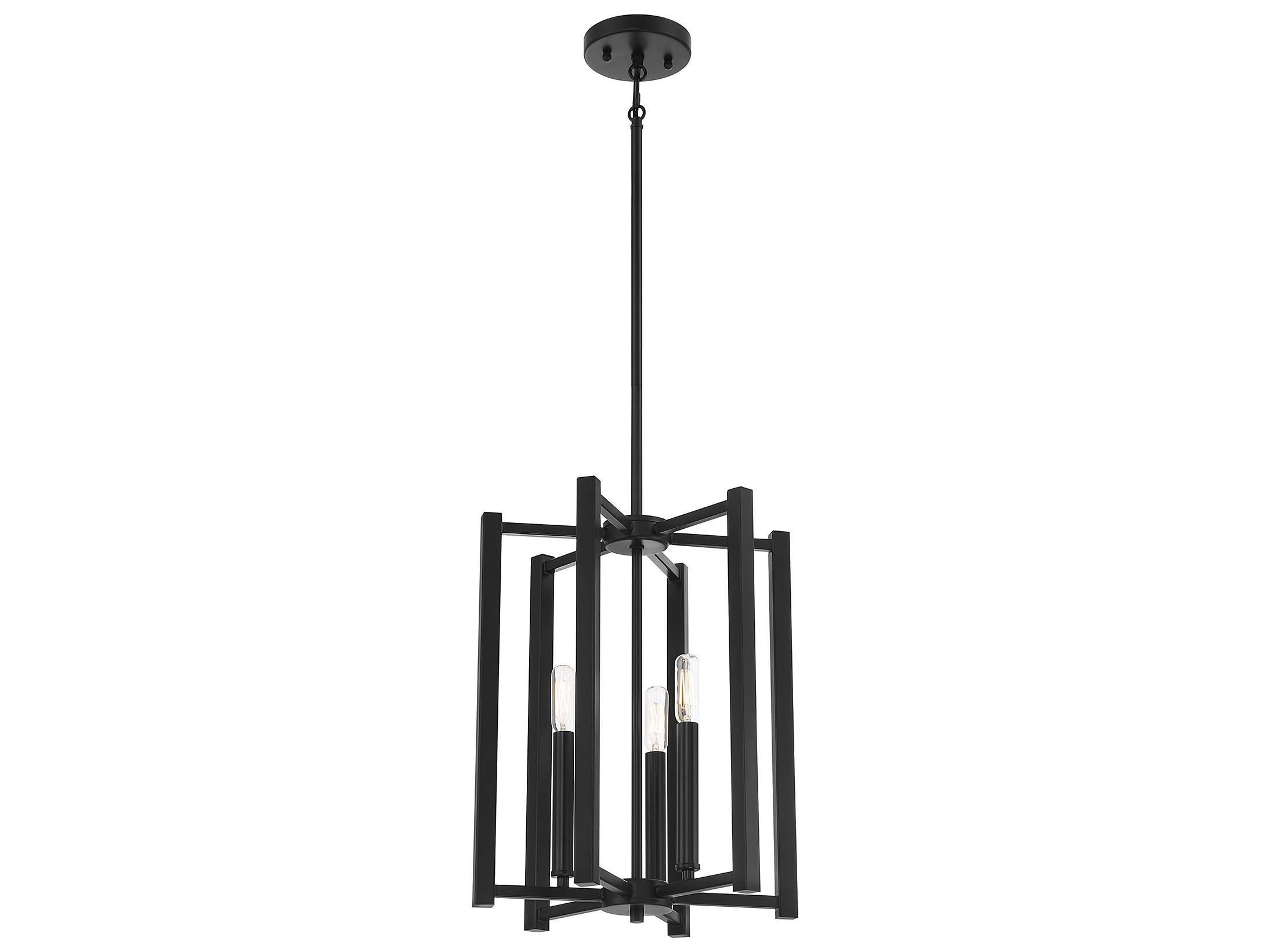 Savoy House Benson 3-Light Matte Black Mini Pendant