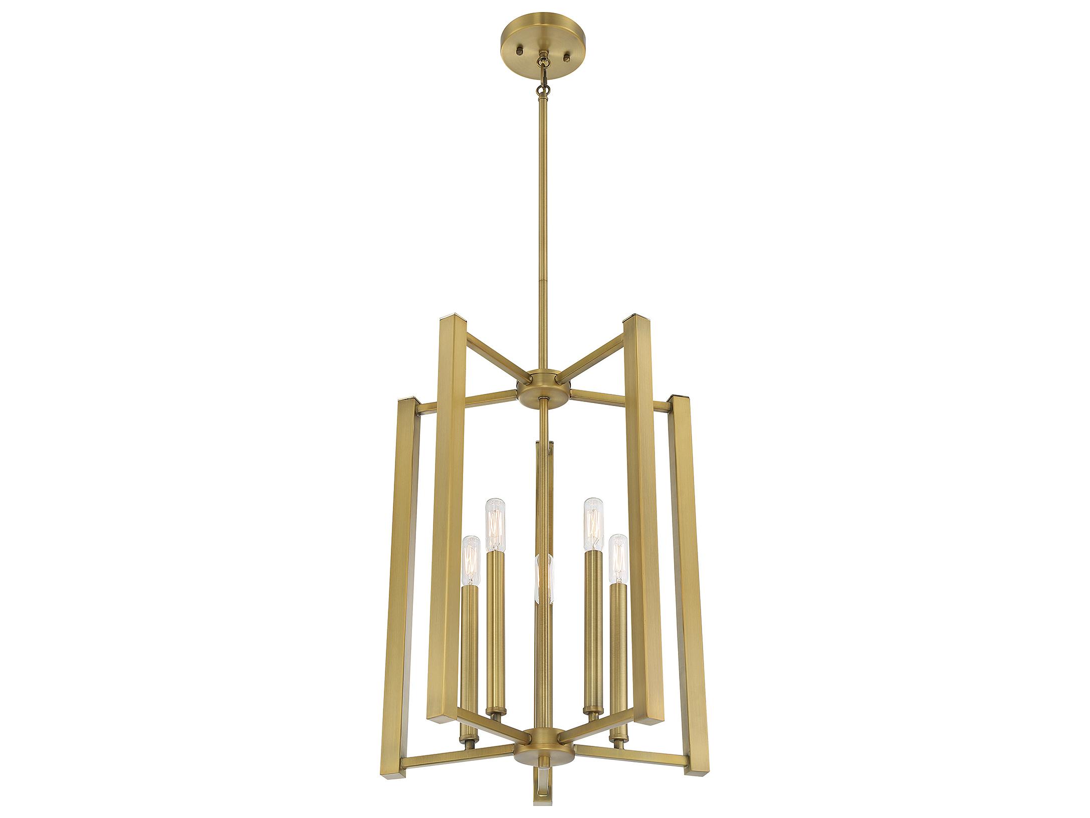 Savoy House Benson 5-Light Warm Brass Pendant