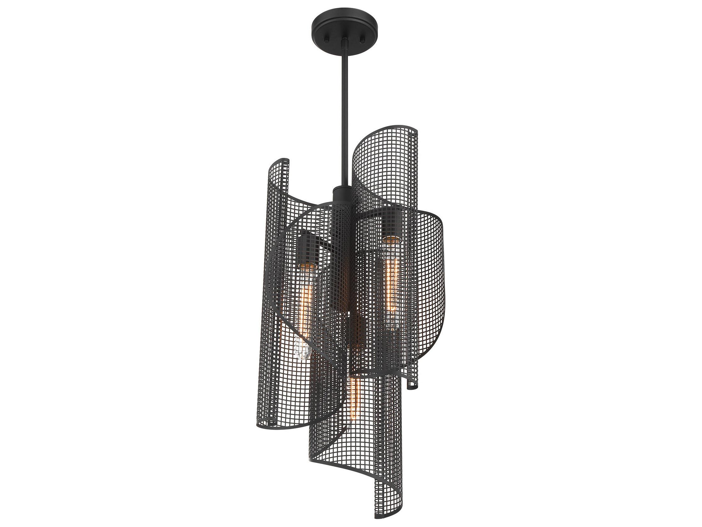 Savoy House Hillbourne 3-Light Matte Black Cylinder Pendant