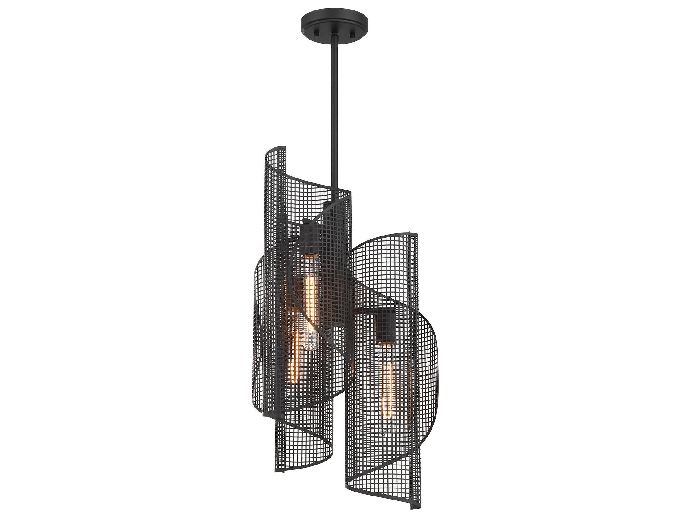 Savoy House Hillbourne 3-Light Matte Black Cylinder Pendant