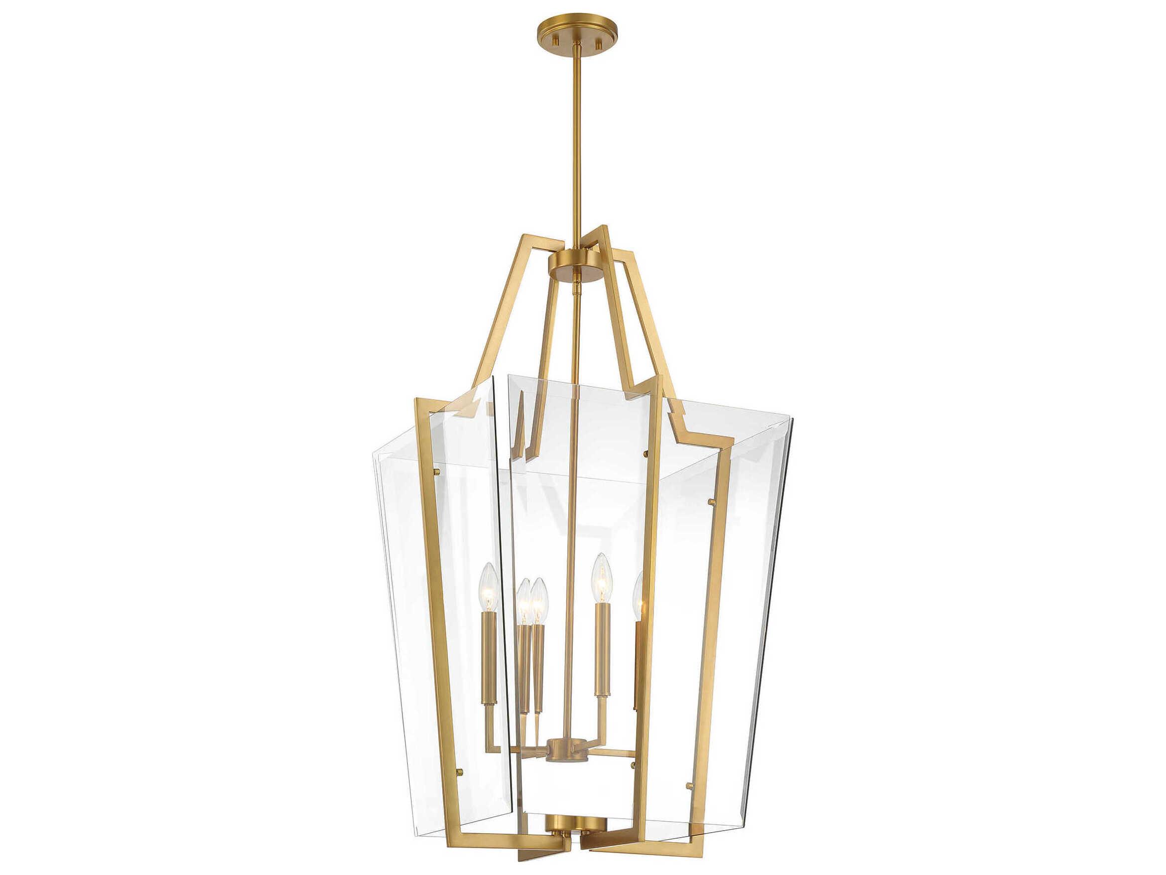 Savoy House Farell 4-Light Warm Brass Pendant