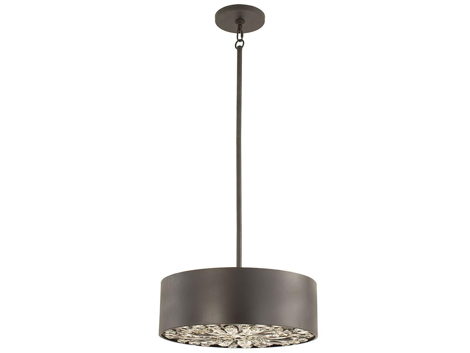 Savoy House Azores 4-Light Black Cashmere Crystal Drum Pendant