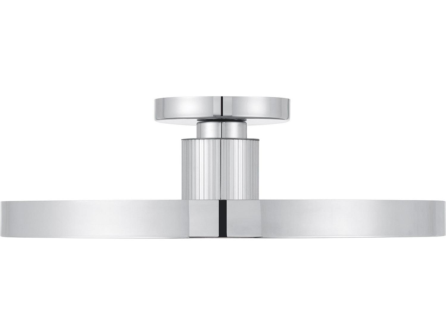 Savoy House Thayer 1-Light Chrome Round Semi Flush Mount