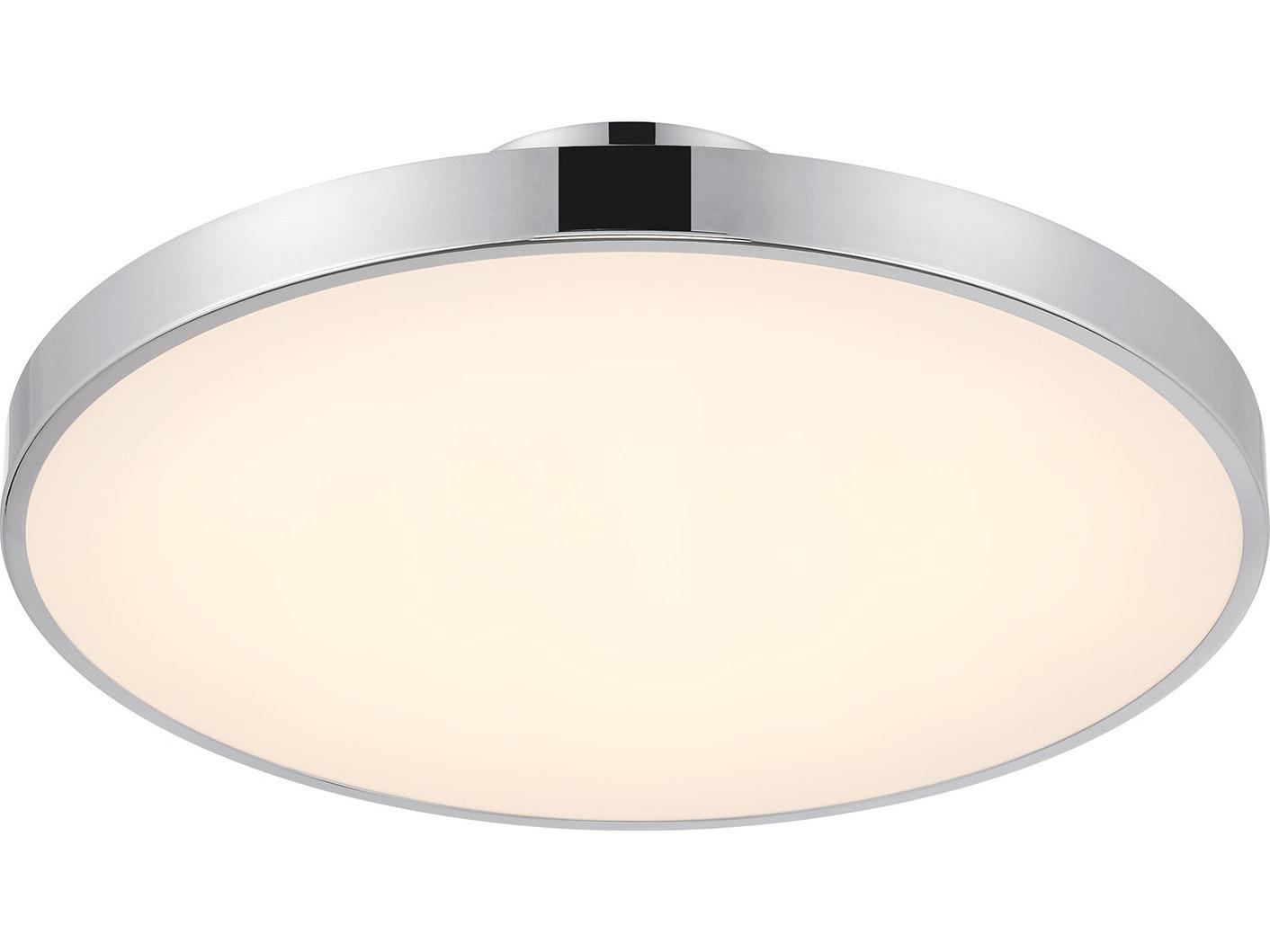 Savoy House Thayer 1-Light Chrome Round Semi Flush Mount