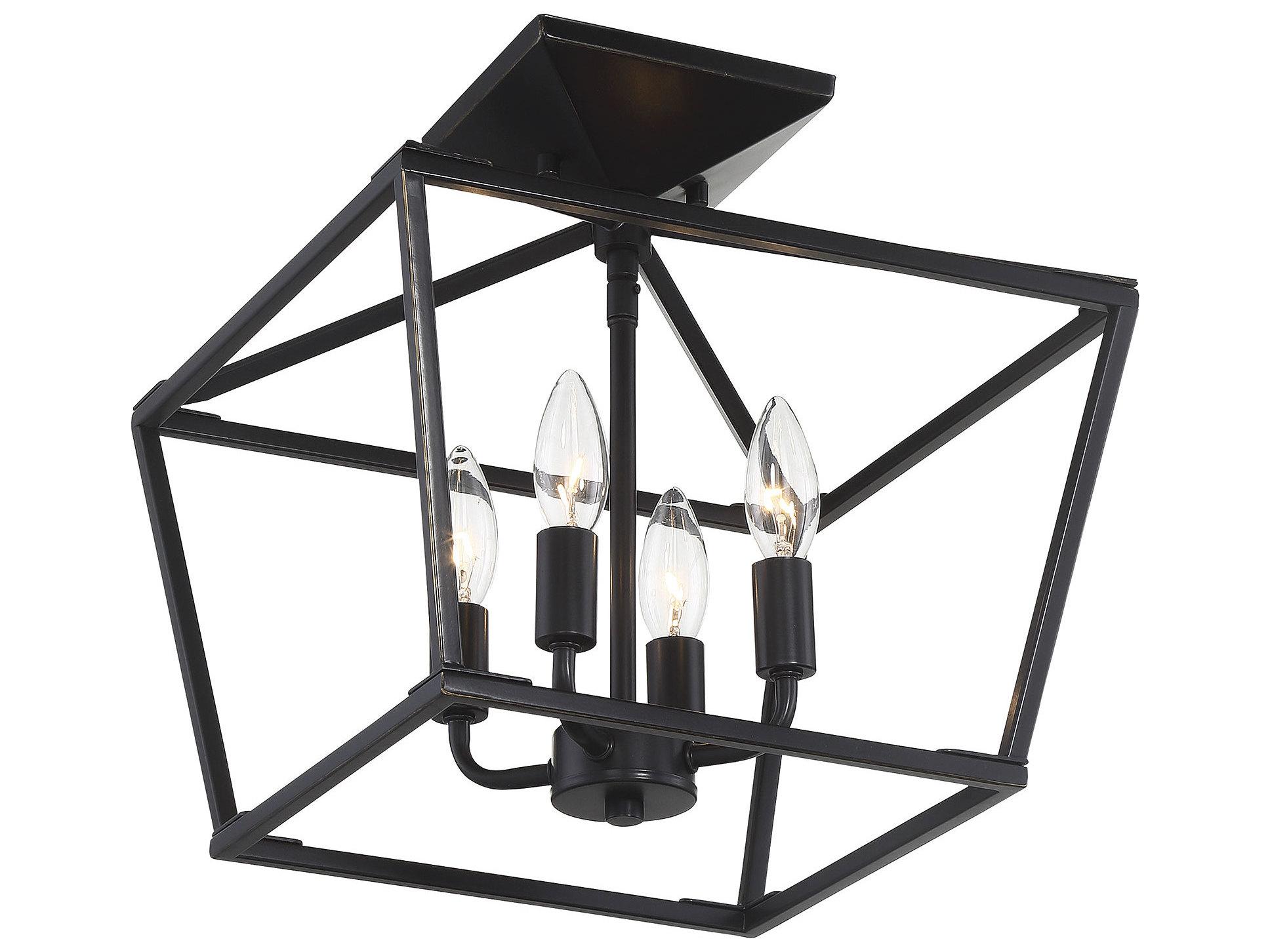 Savoy House Townsend 4-Light Classic Bronze Tiered Semi Flush Mount