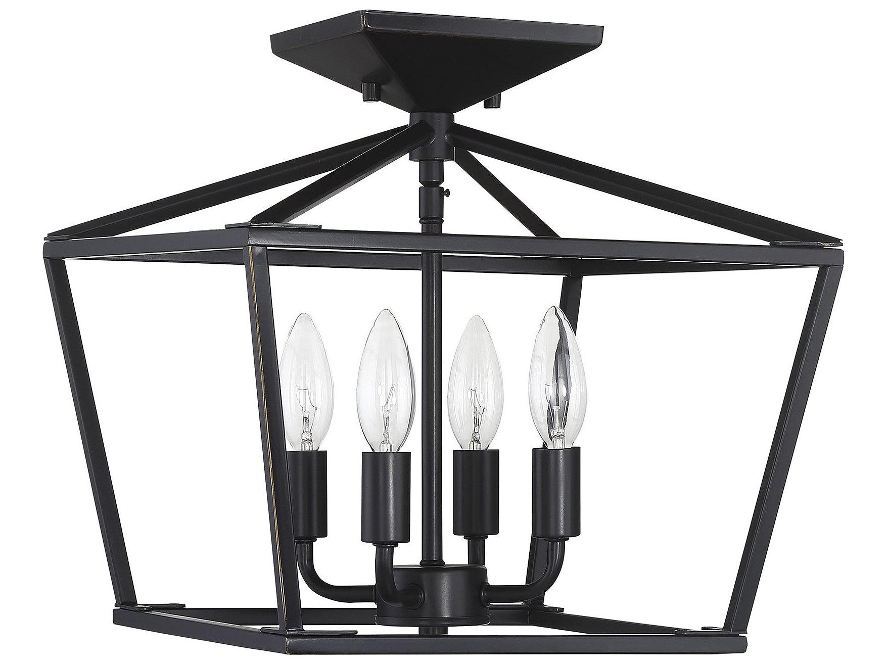 Savoy House Townsend 4-Light Classic Bronze Tiered Semi Flush Mount