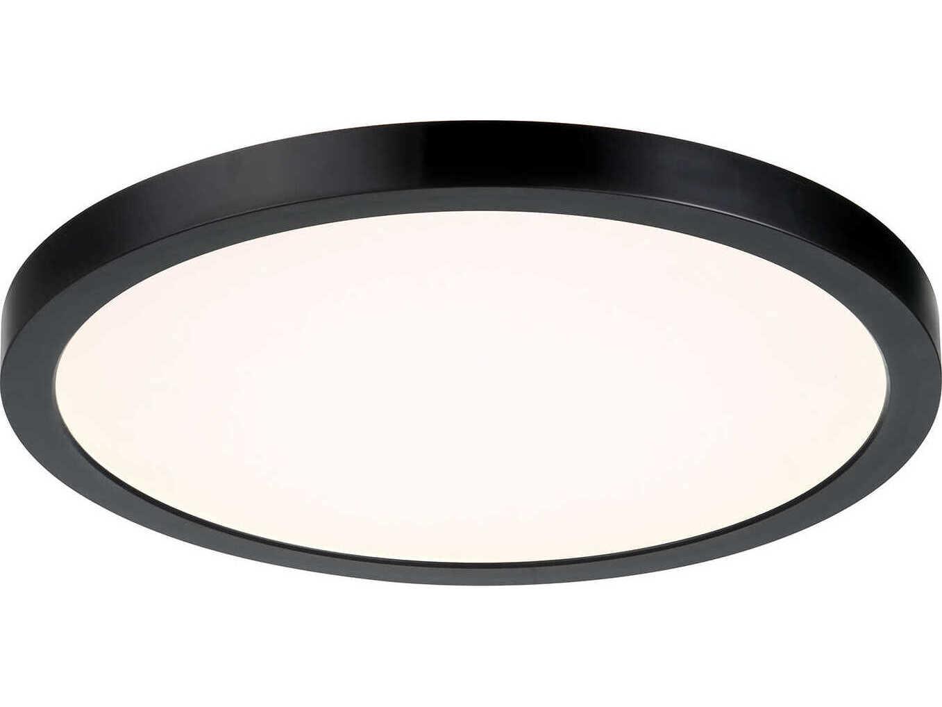 Savoy House 1-Light Black Round Flush Mount