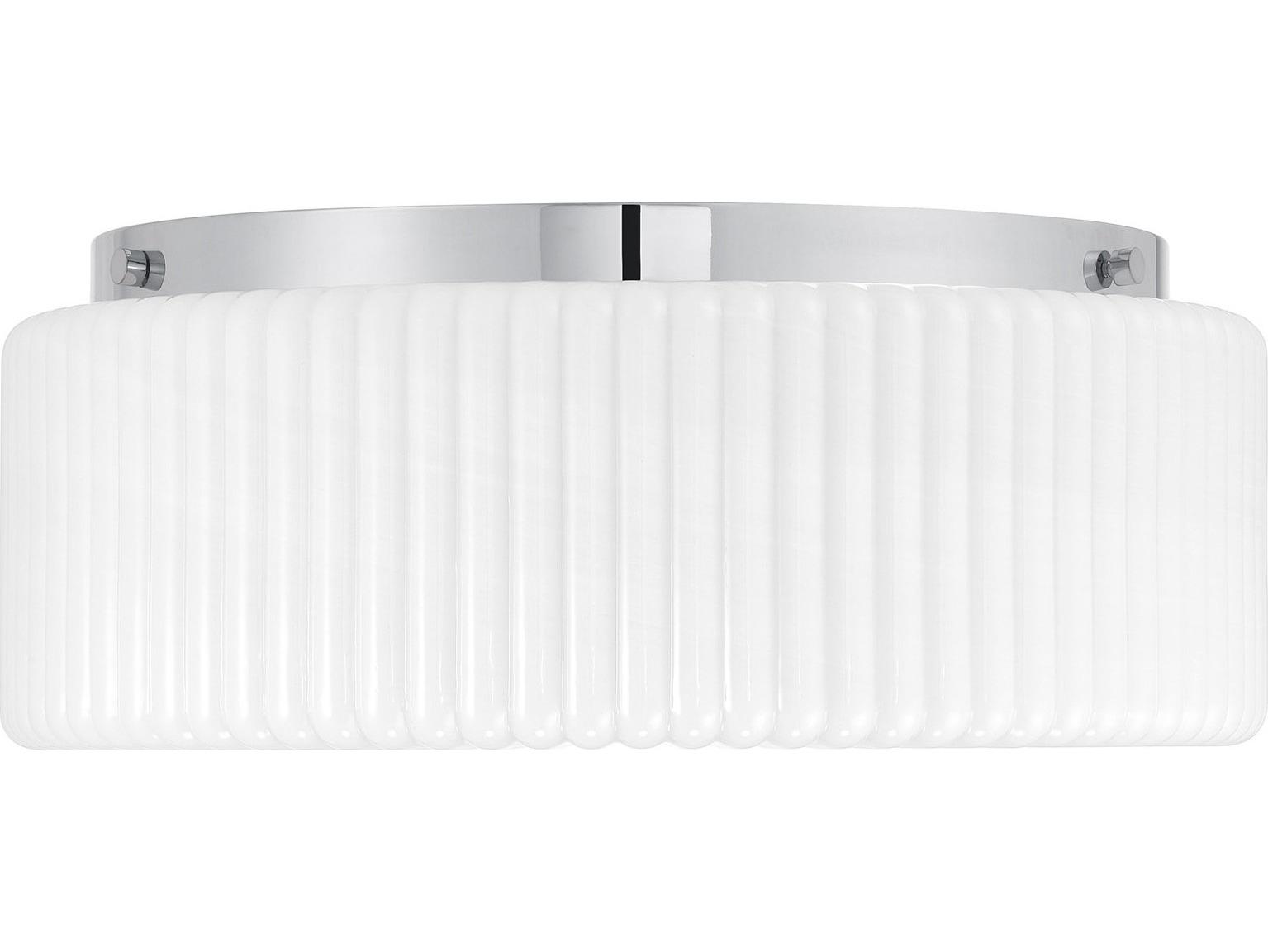 Savoy House Edgemont 4-Light Chrome Drum Flush Mount