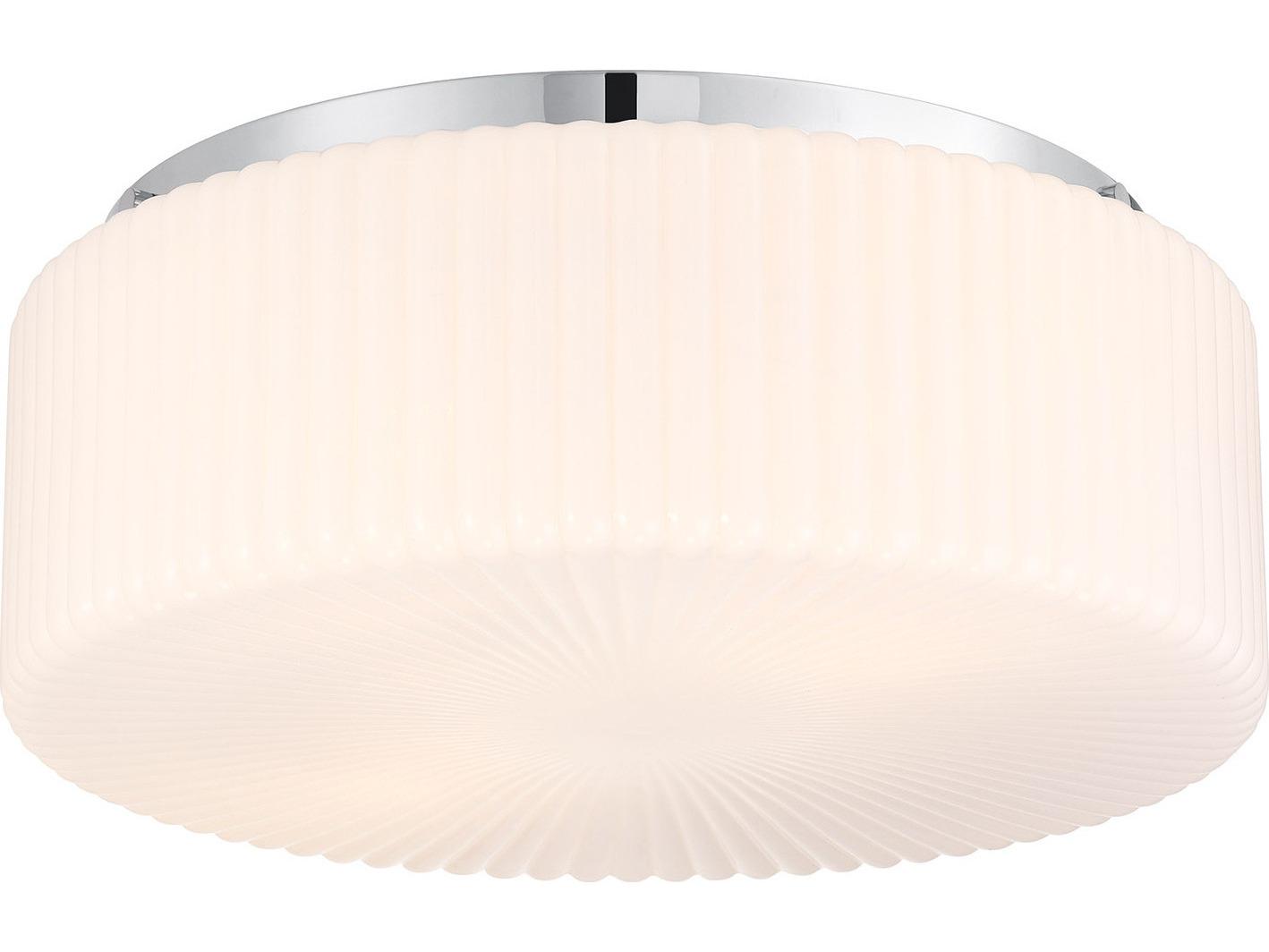 Savoy House Edgemont 4-Light Chrome Drum Flush Mount