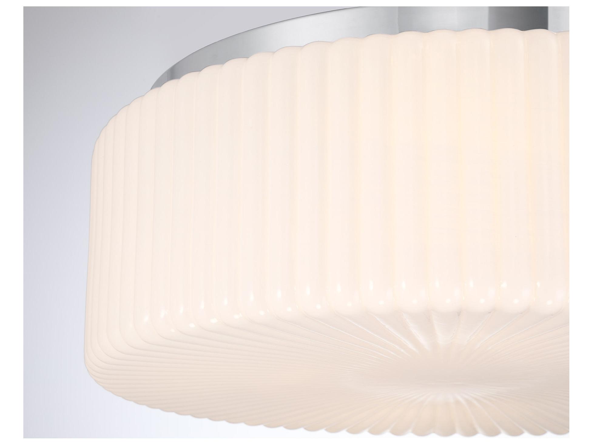 Savoy House Edgemont 4-Light Chrome Drum Flush Mount