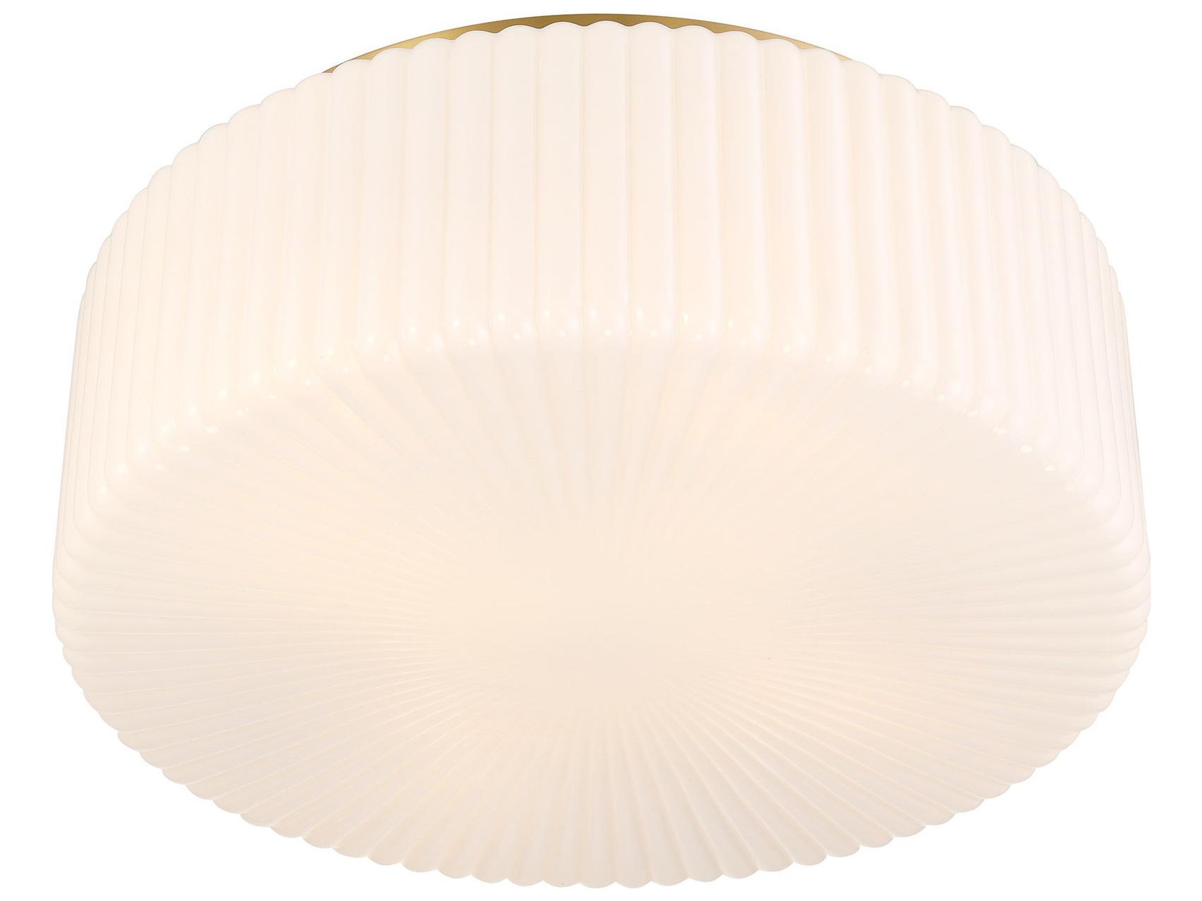 Savoy House Edgemont 4-Light Warm Brass Drum Flush Mount