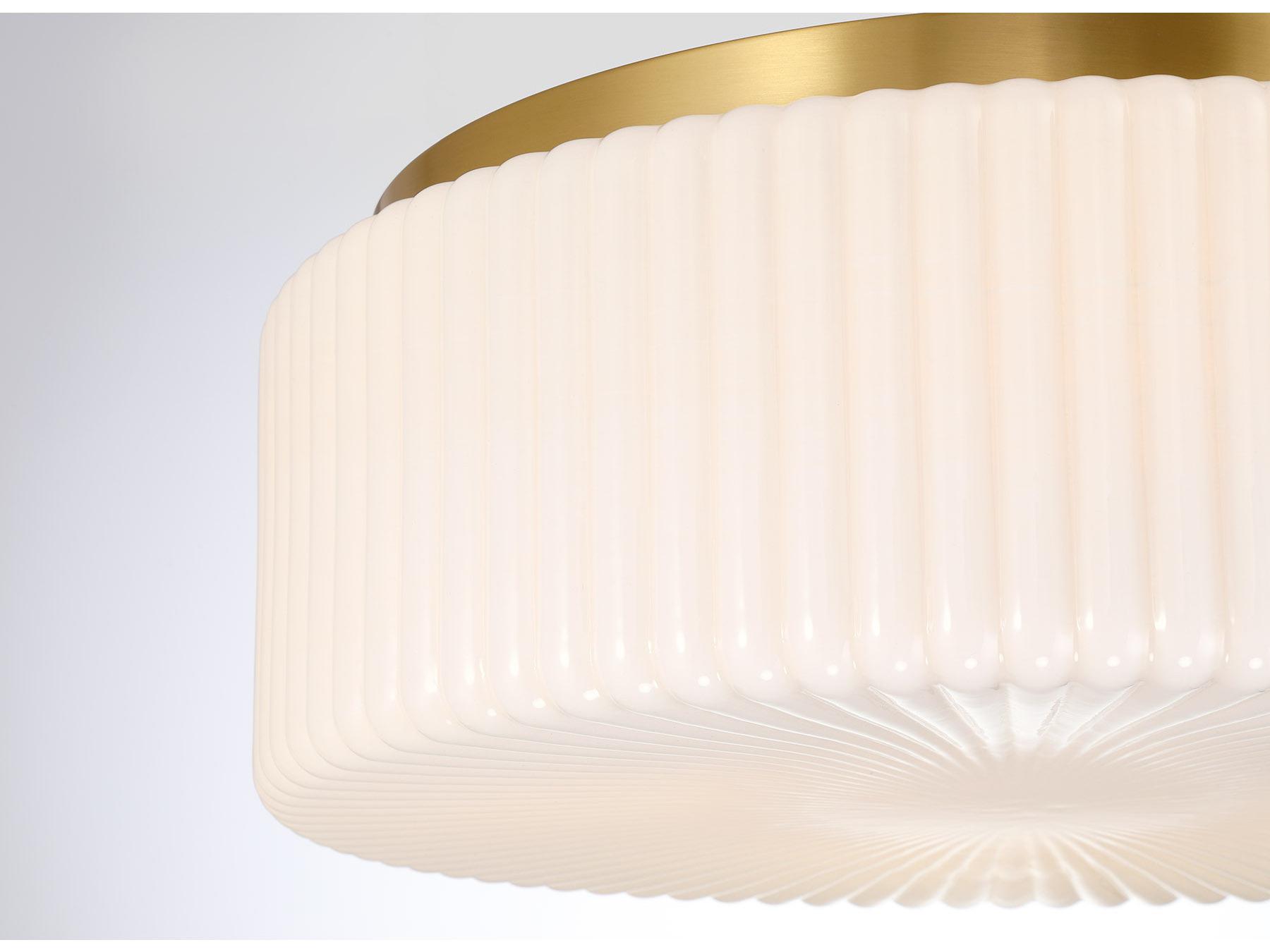 Savoy House Edgemont 4-Light Warm Brass Drum Flush Mount