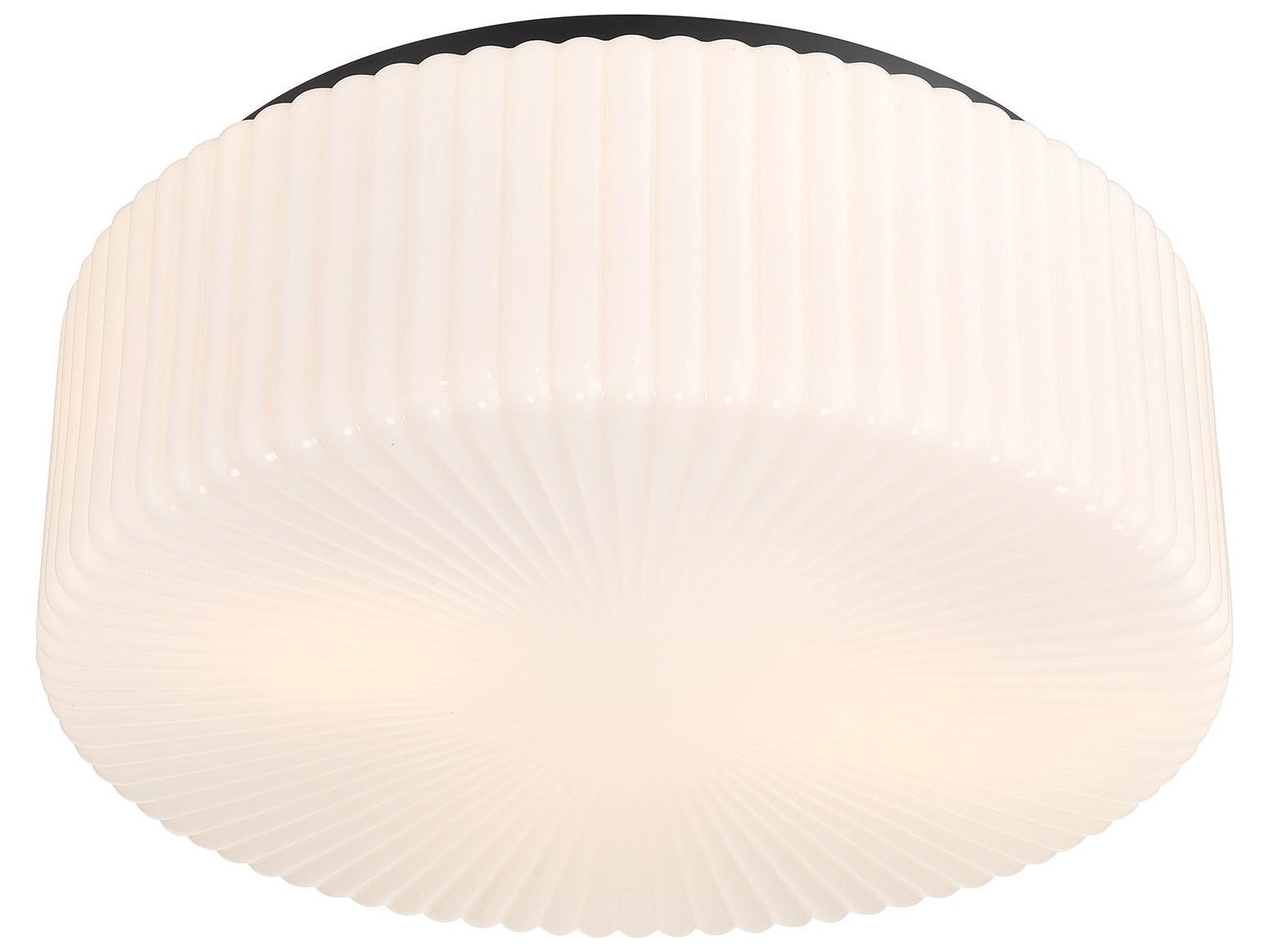 Savoy House Edgemont 4-Light Matte Black Drum Flush Mount