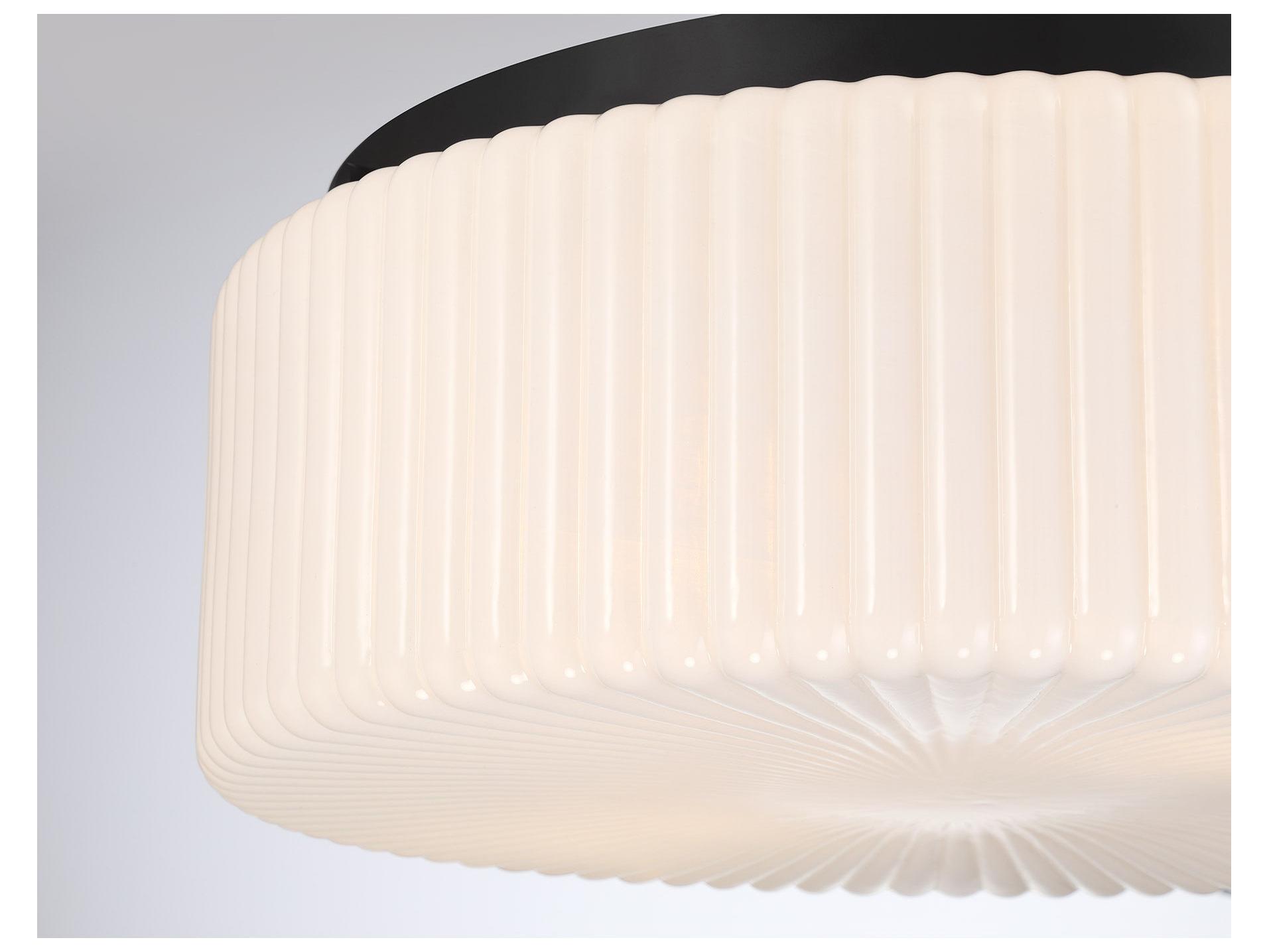 Savoy House Edgemont 4-Light Matte Black Drum Flush Mount